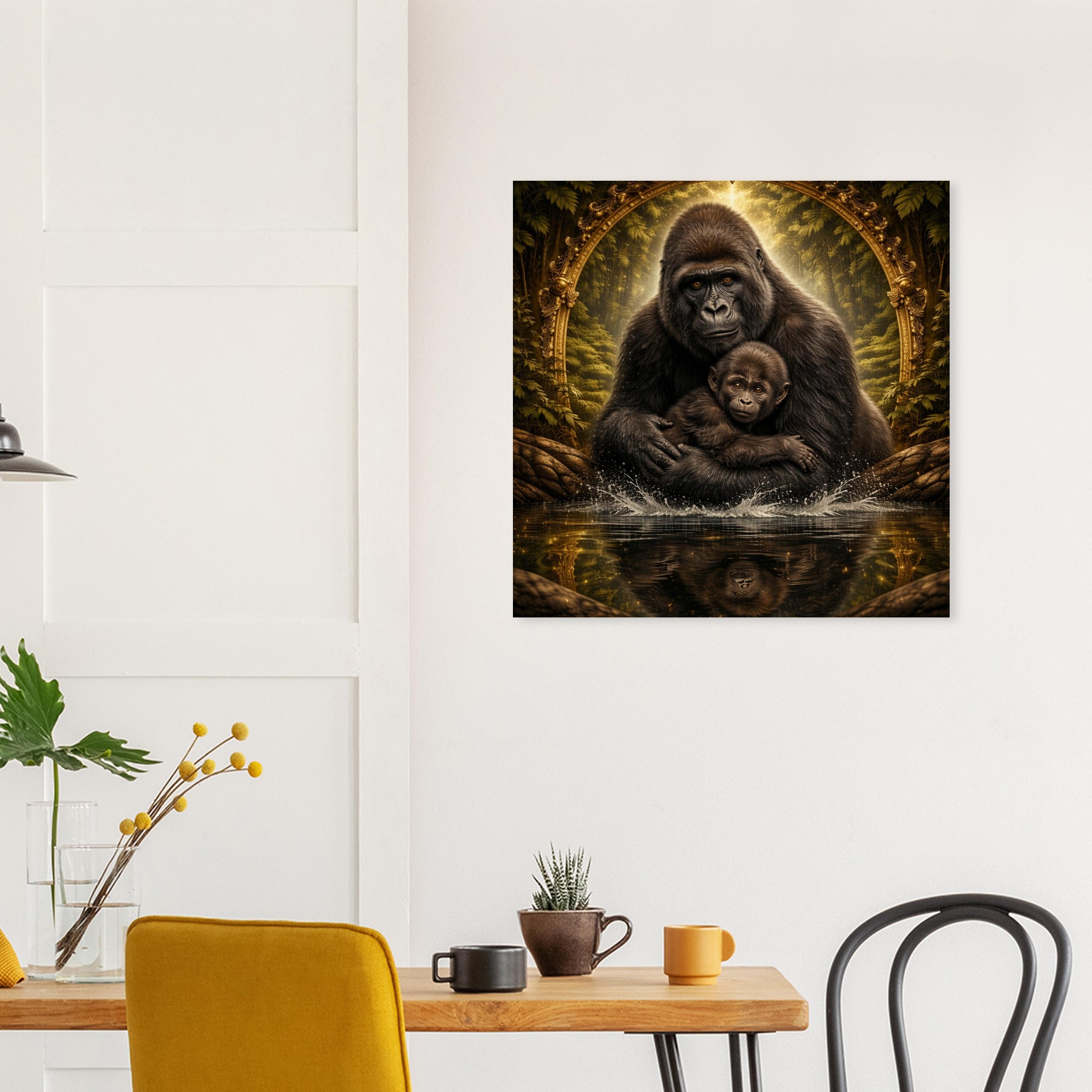 classic semi glossy paper poster gorilla and baby 70c36aba-68dc-4d1a-9b58-306d7e806ca1