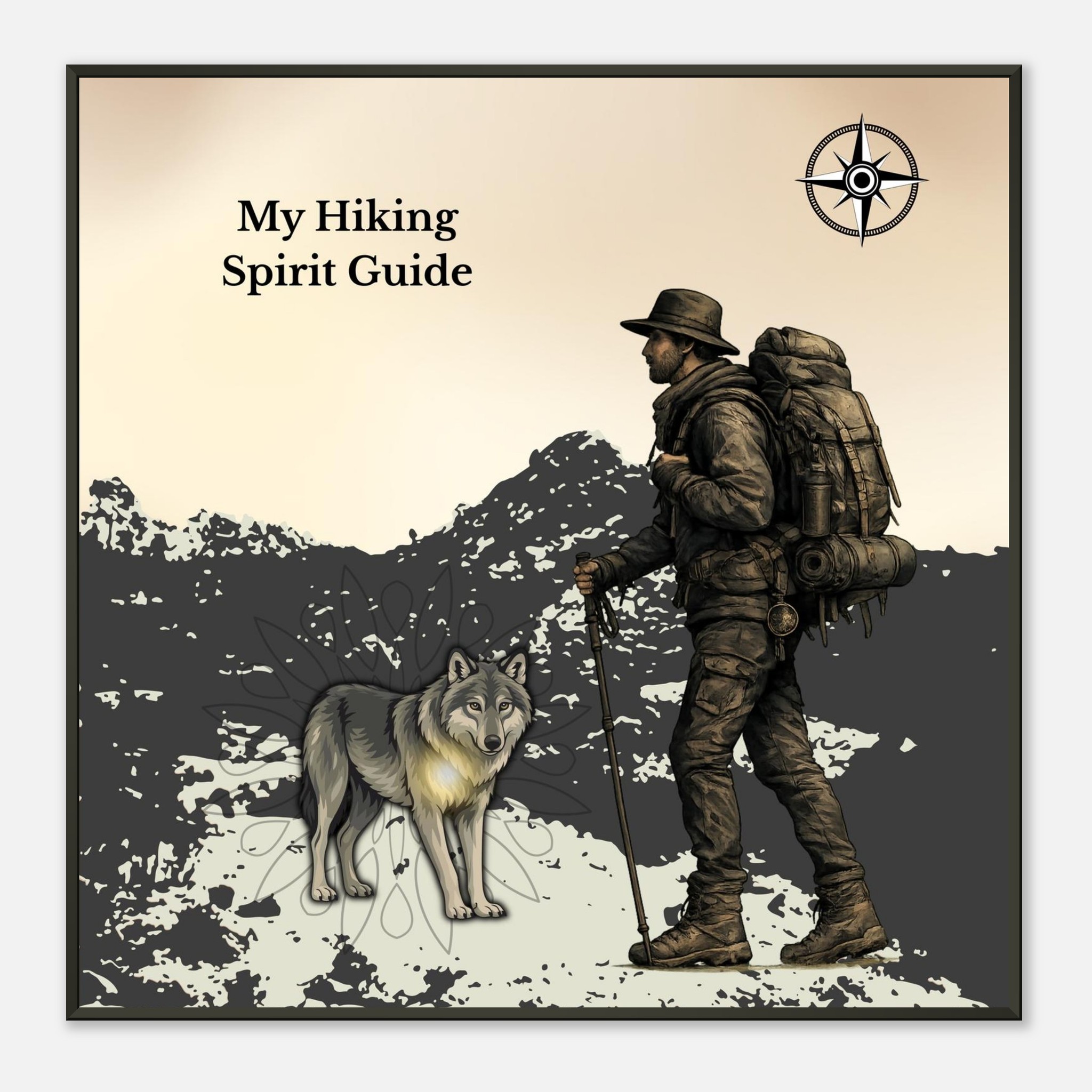 classic semi glossy paper metal framed poster hiking spirit guide 7188ec5d-b811-4138-b949-5b06325fe83d
