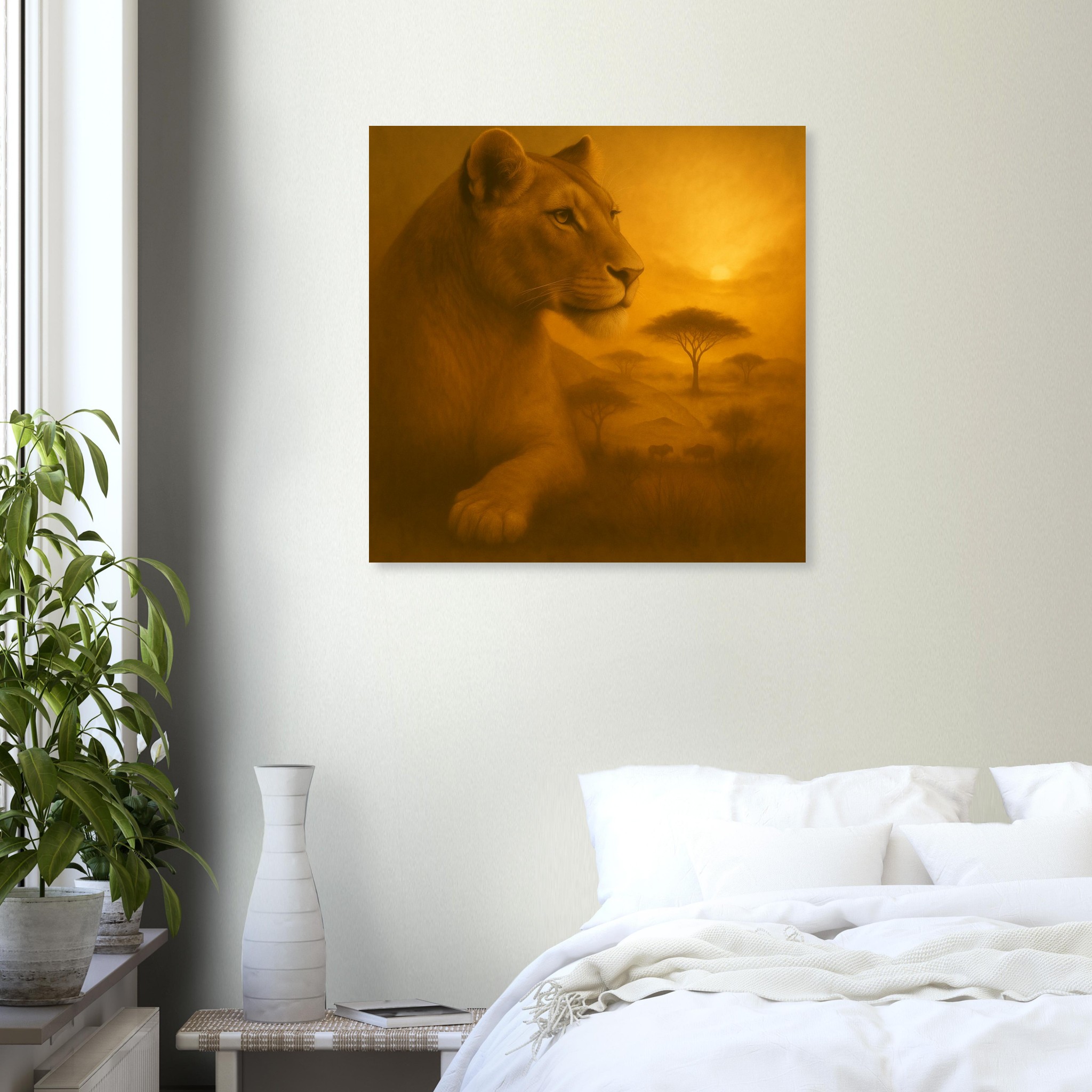 classic semi glossy paper poster, majestic lioness 724c5975-d0ae-4930-aca3-3a7267c7c861
