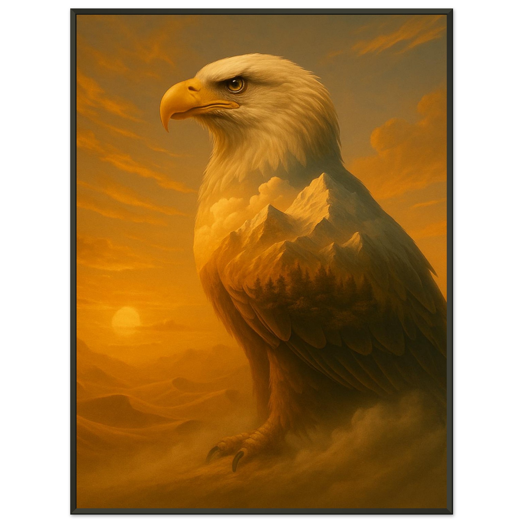 classic semi glossy paper metal framed poster, bald eagle 74f7d250-b967-48b7-905e-09eb3198c7fb