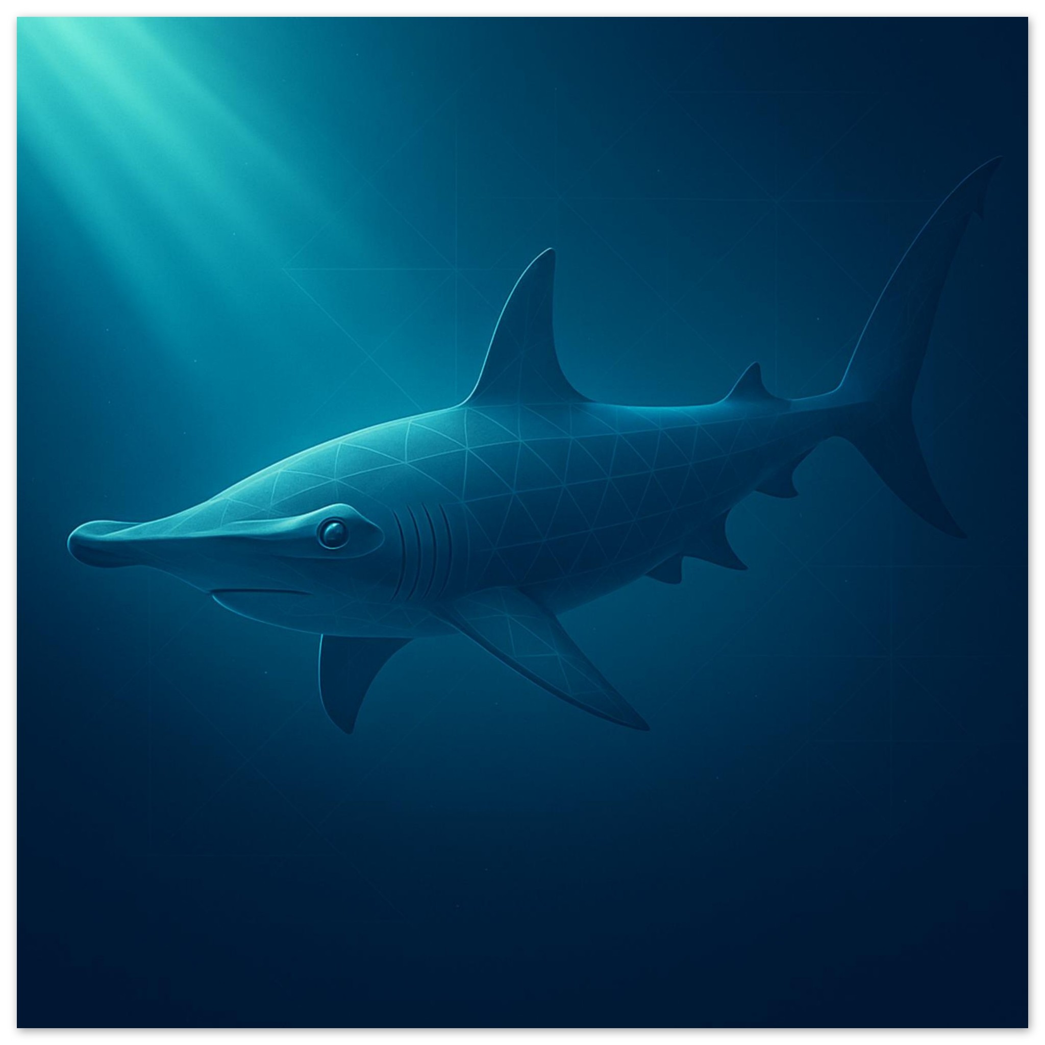 classic semi glossy paper poster hammerhead shark 765839fa-17c9-43b6-bca7-ba98c26a275c