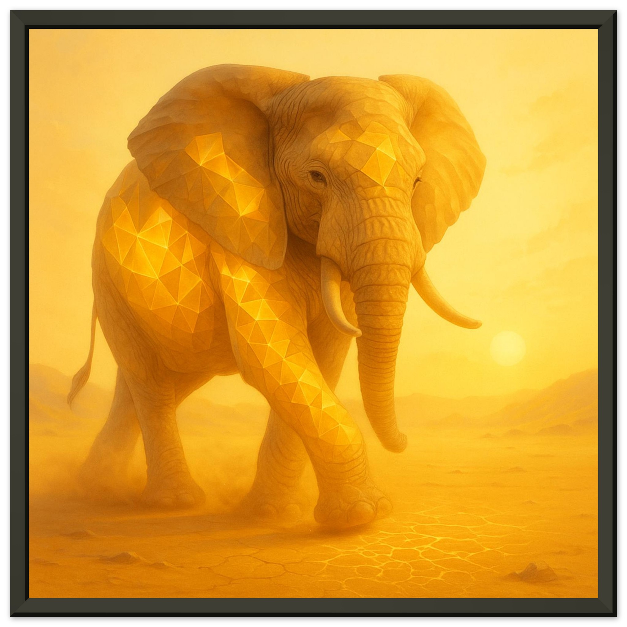 classic semi glossy paper metal framed poster african elephant 77306b86-c275-49b5-9500-99cd549185d4