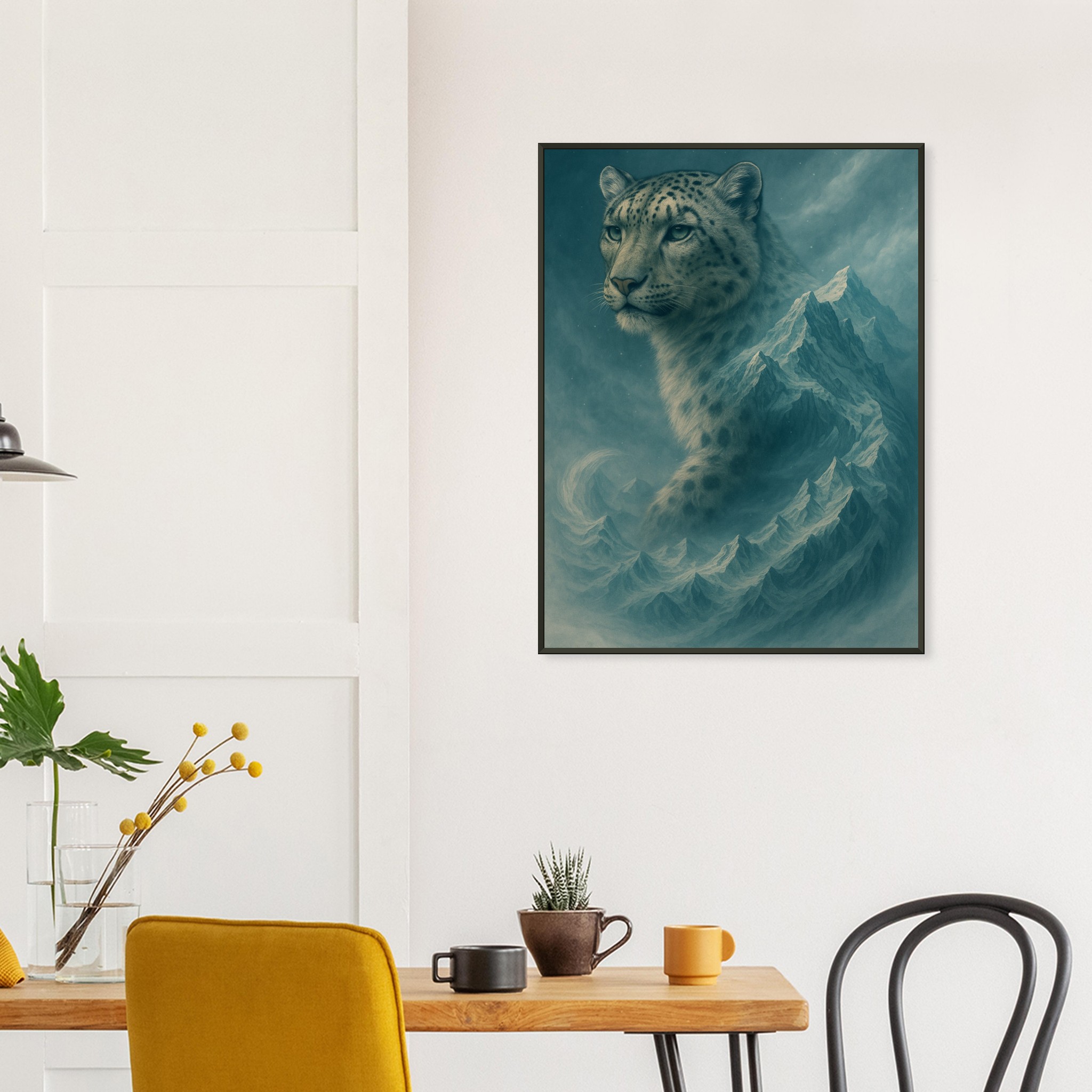 classic semi glossy paper metal framed poster snow leopard 77e8873b-ba17-4403-8406-b9562915cf56