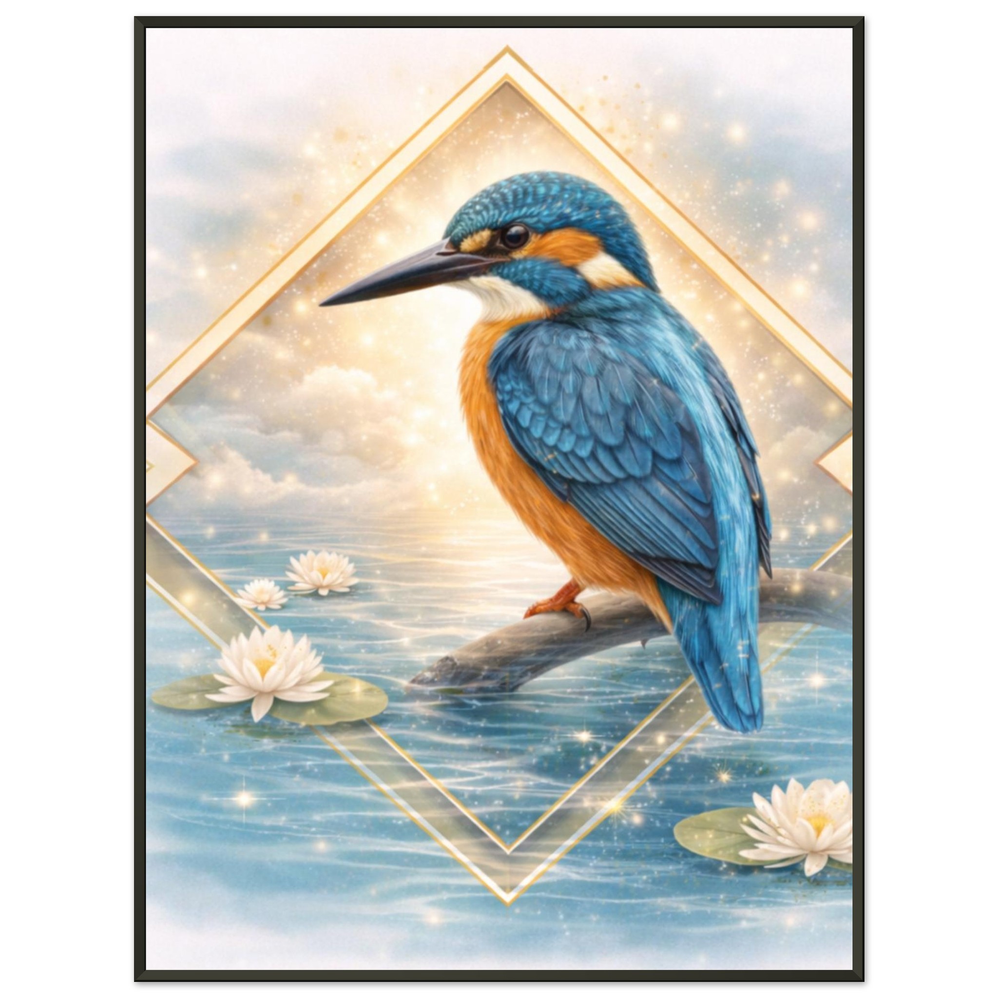 classic semi glossy paper metal framed poster, kingfisher 78c66268-26f4-456e-a20c-a7f28315e7bf