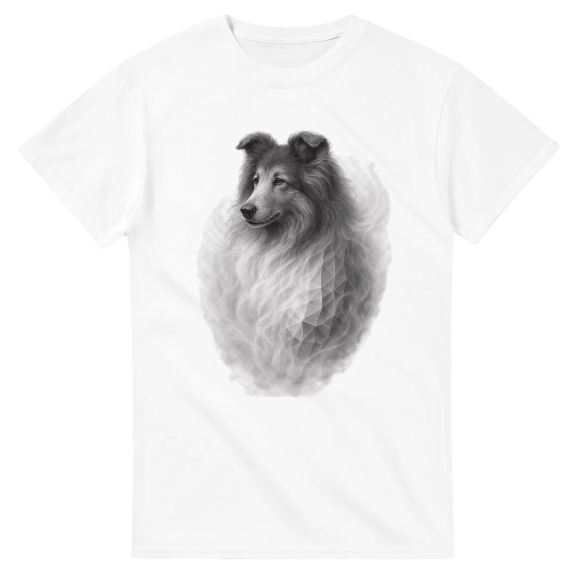 heavyweight unisex crewneck t shirt | gildan® 5000 white rough collie 79525d48-52a5-4707-85a7-db2dfbac16ad