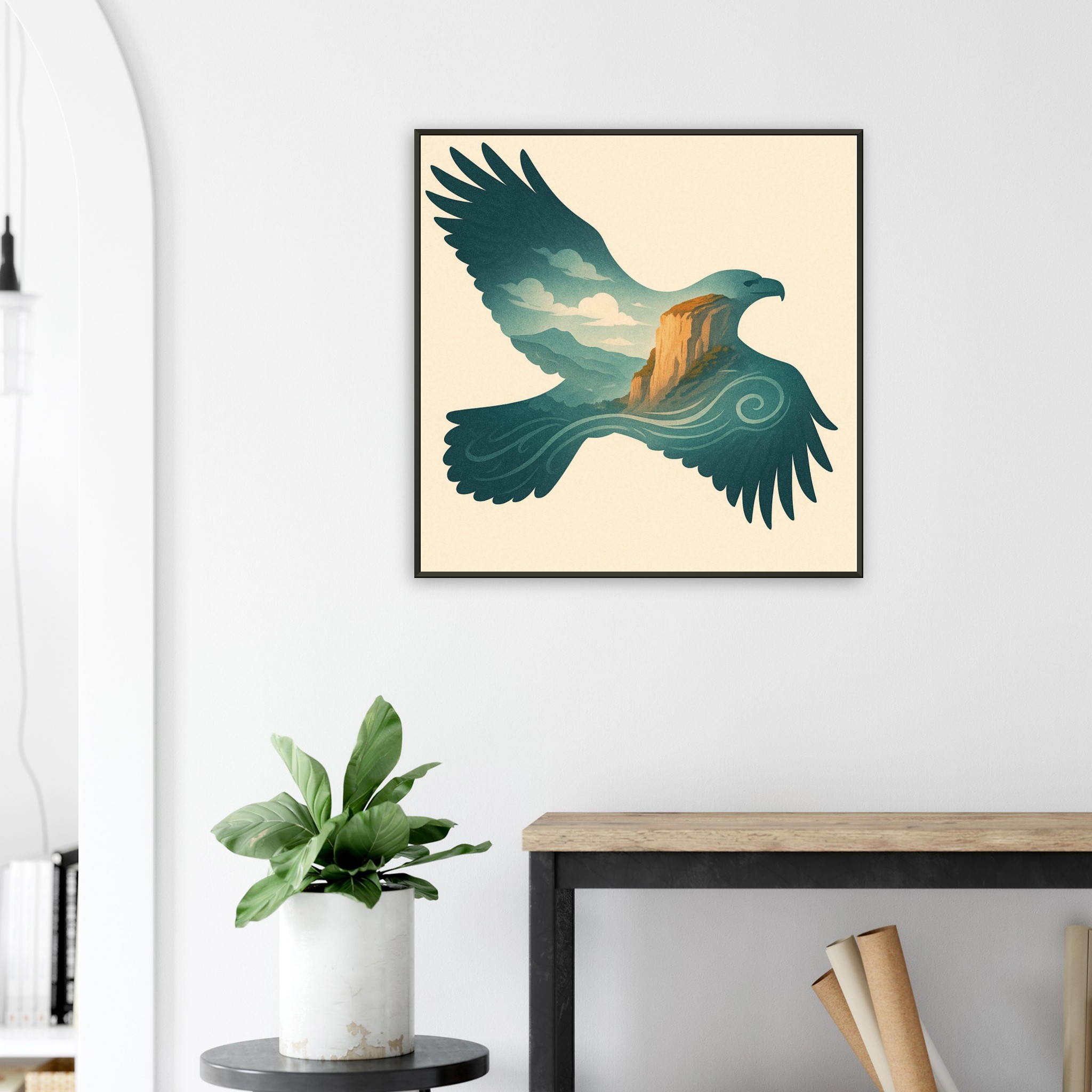 classic semi glossy paper metal framed poster, eagle 79ed51c4-f48c-49be-b814-503f7e1cd461