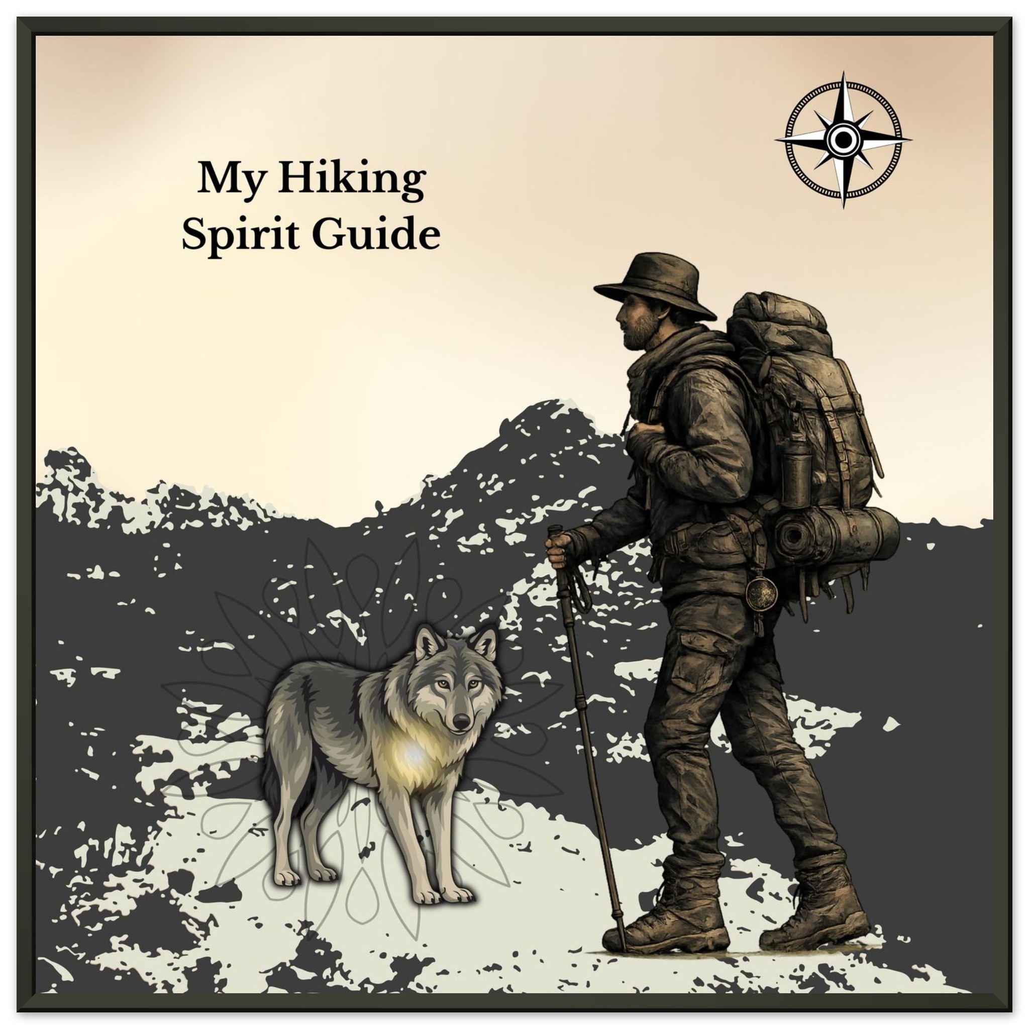 classic semi glossy paper metal framed poster hiking spirit guide 7a5cdb9d-2d29-405d-ae18-d329f2052be3