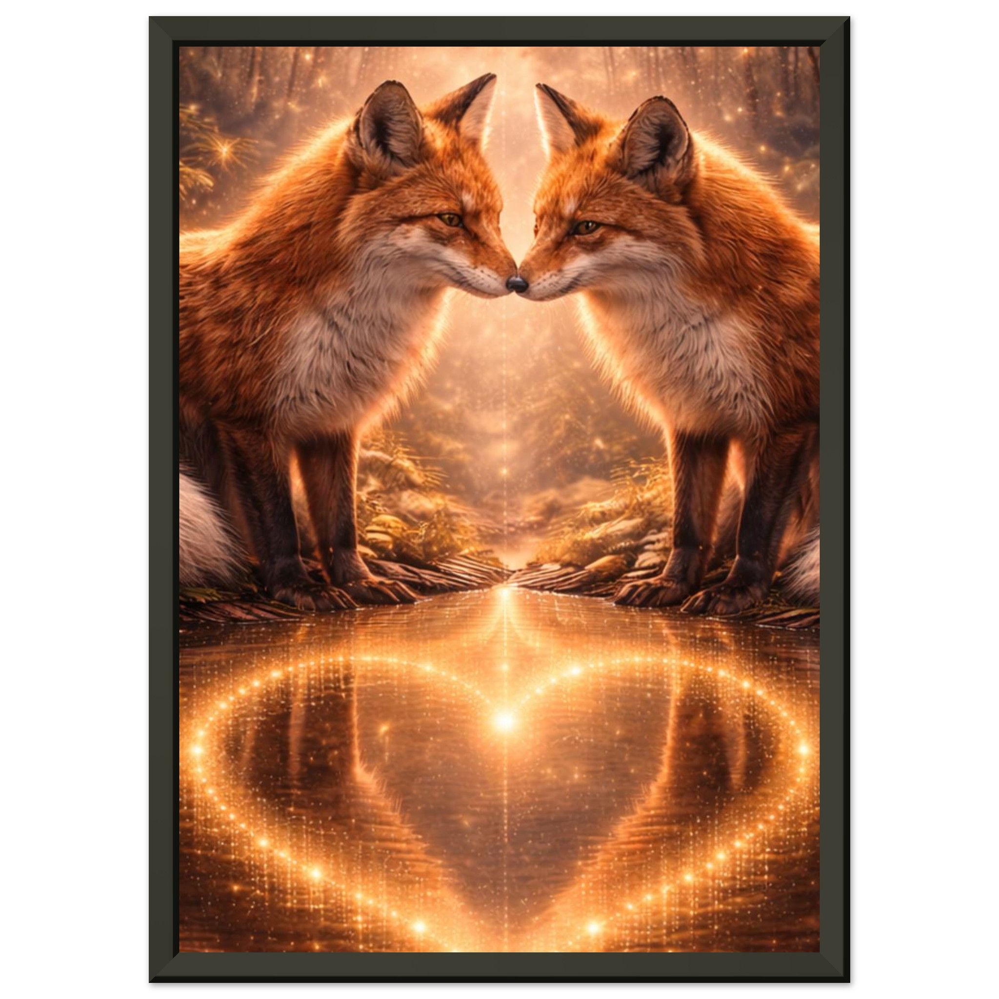 classic semi glossy paper metal framed poster fox pair 7bca5eec-dfd3-46ca-bcda-76bf826efaed