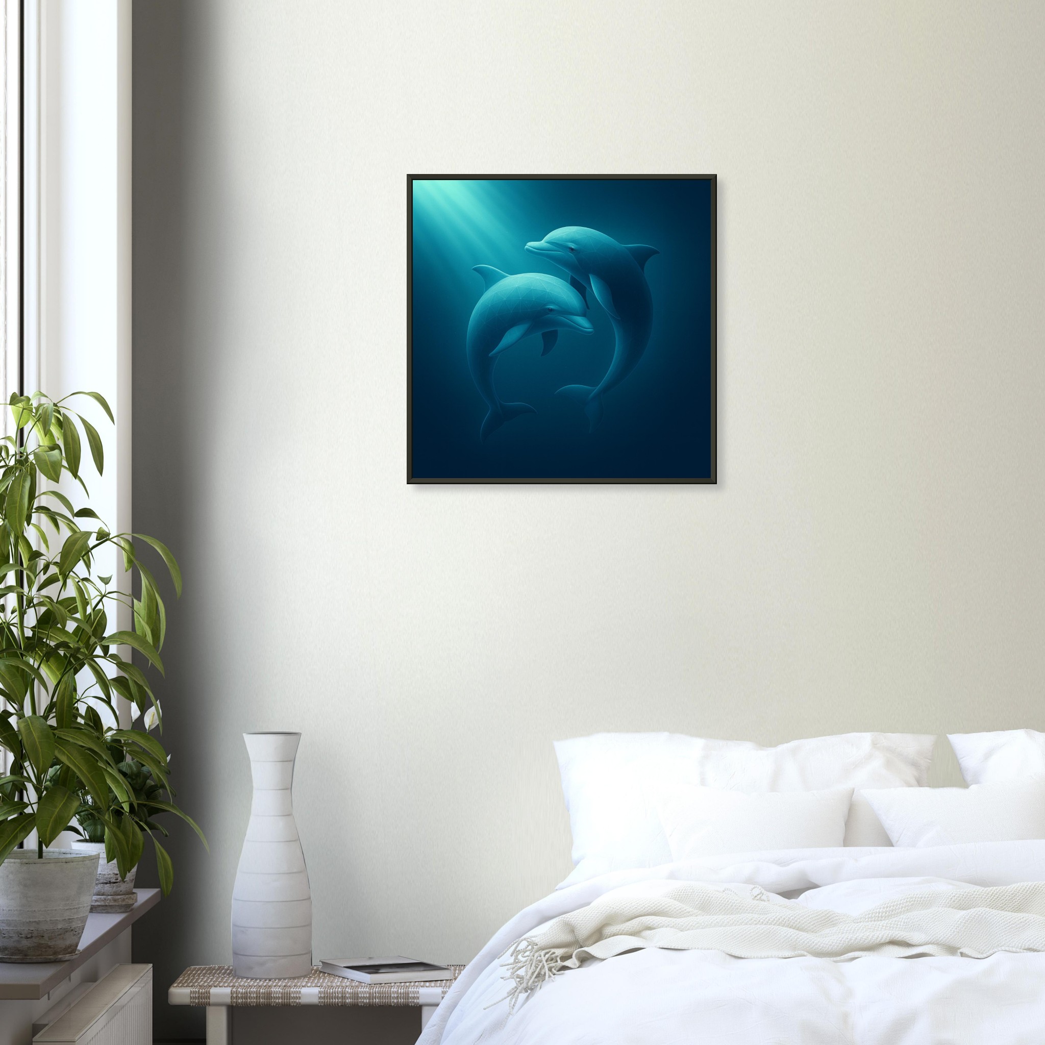 classic semi glossy paper metal framed poster dolphins 7d8888ed-ae57-4898-9ca5-59a8d8014db4