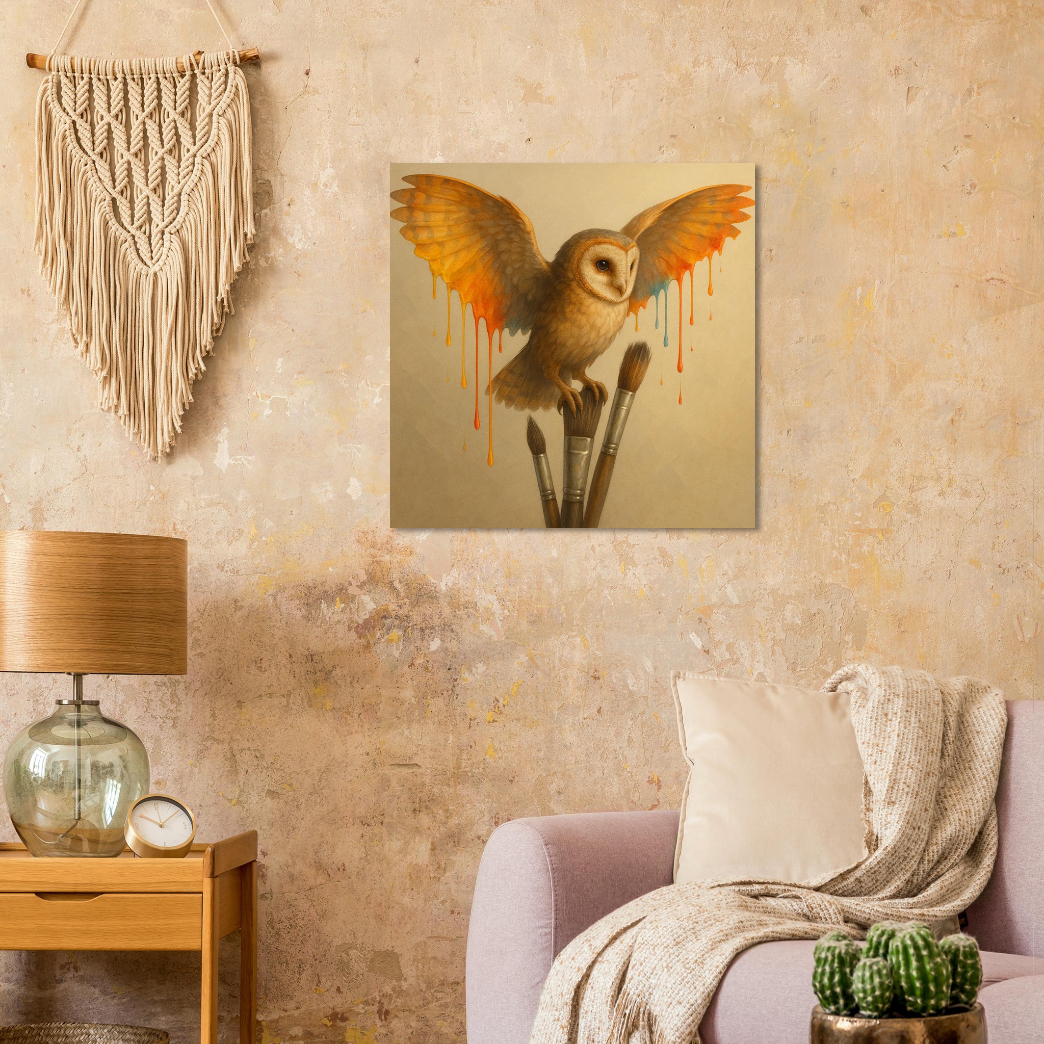 classic semi glossy paper poster, barn owl 7fb140f6-d523-4dcf-bf19-1101a99471f6