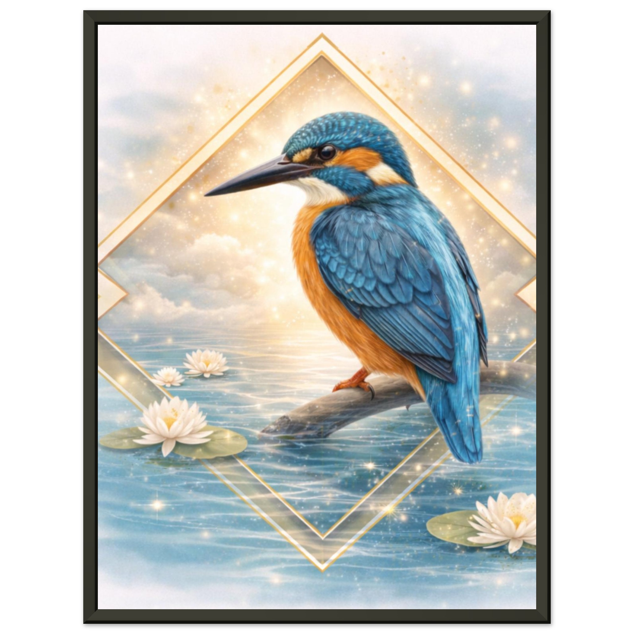 classic semi glossy paper metal framed poster, kingfisher 8150272f-7146-4f34-9ffb-2644b07ffe70