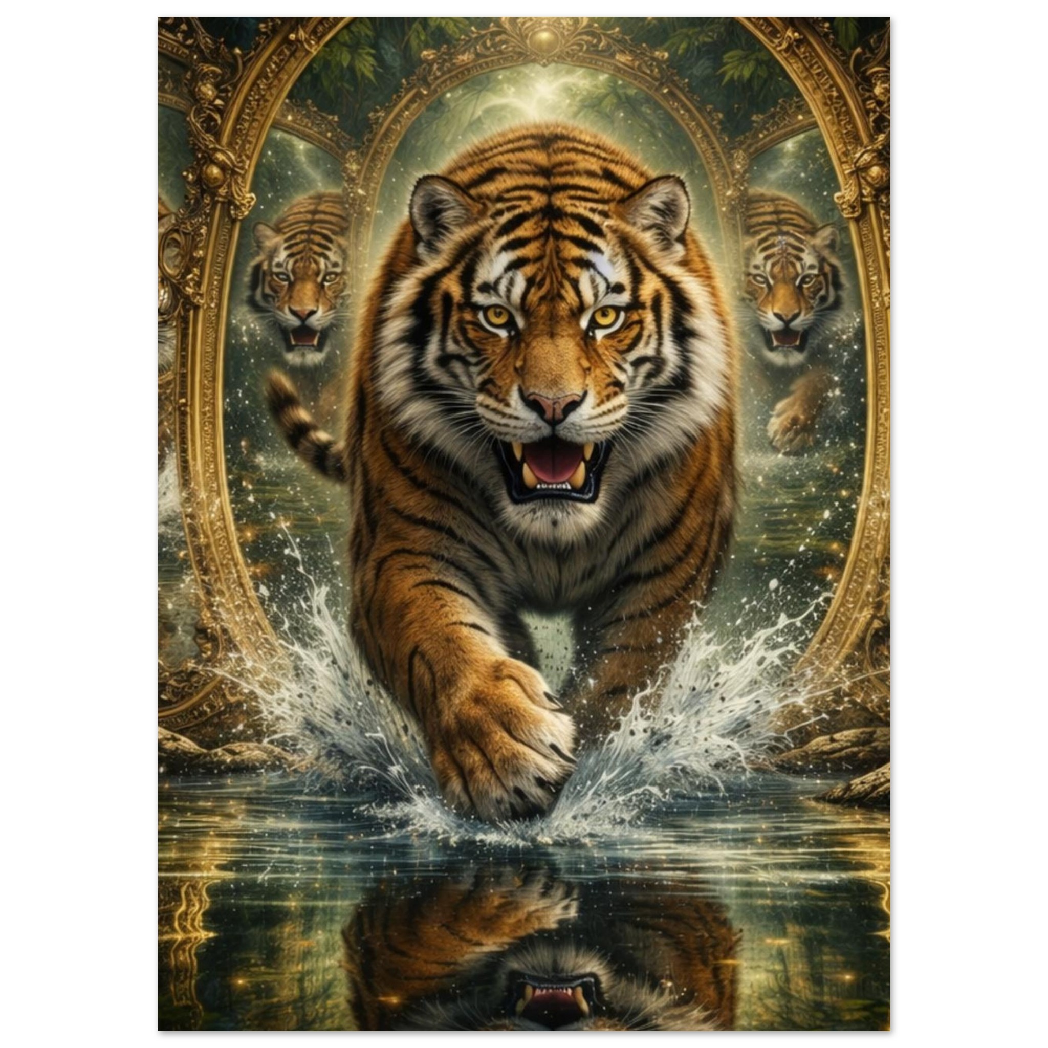 classic semi glossy paper poster tiger reflections 81624d6d-0fd5-4ca0-9d7a-0189cef882ea