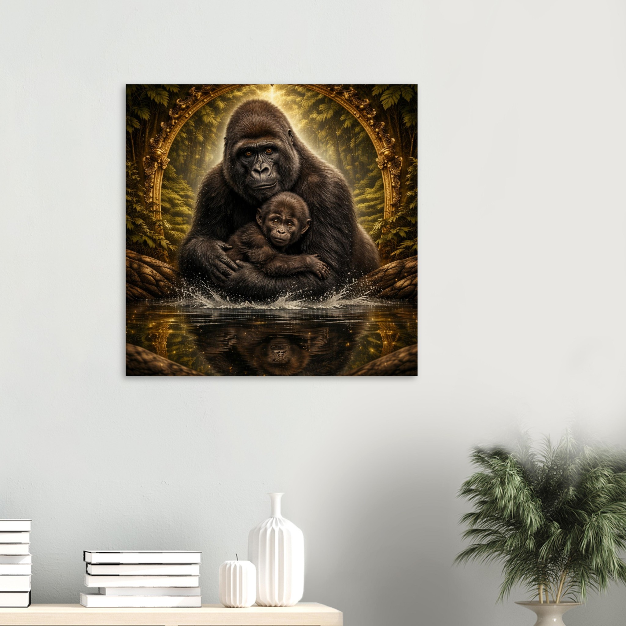 classic semi glossy paper poster gorilla and baby 82867eb7-4592-401a-81d1-e31c909182a6