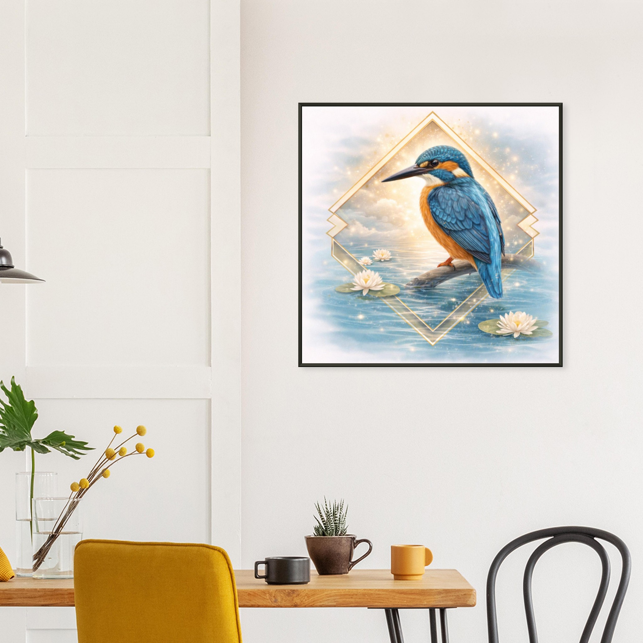classic semi glossy paper metal framed poster, kingfisher 85167806-adca-49f5-a9b6-1002c64625e5