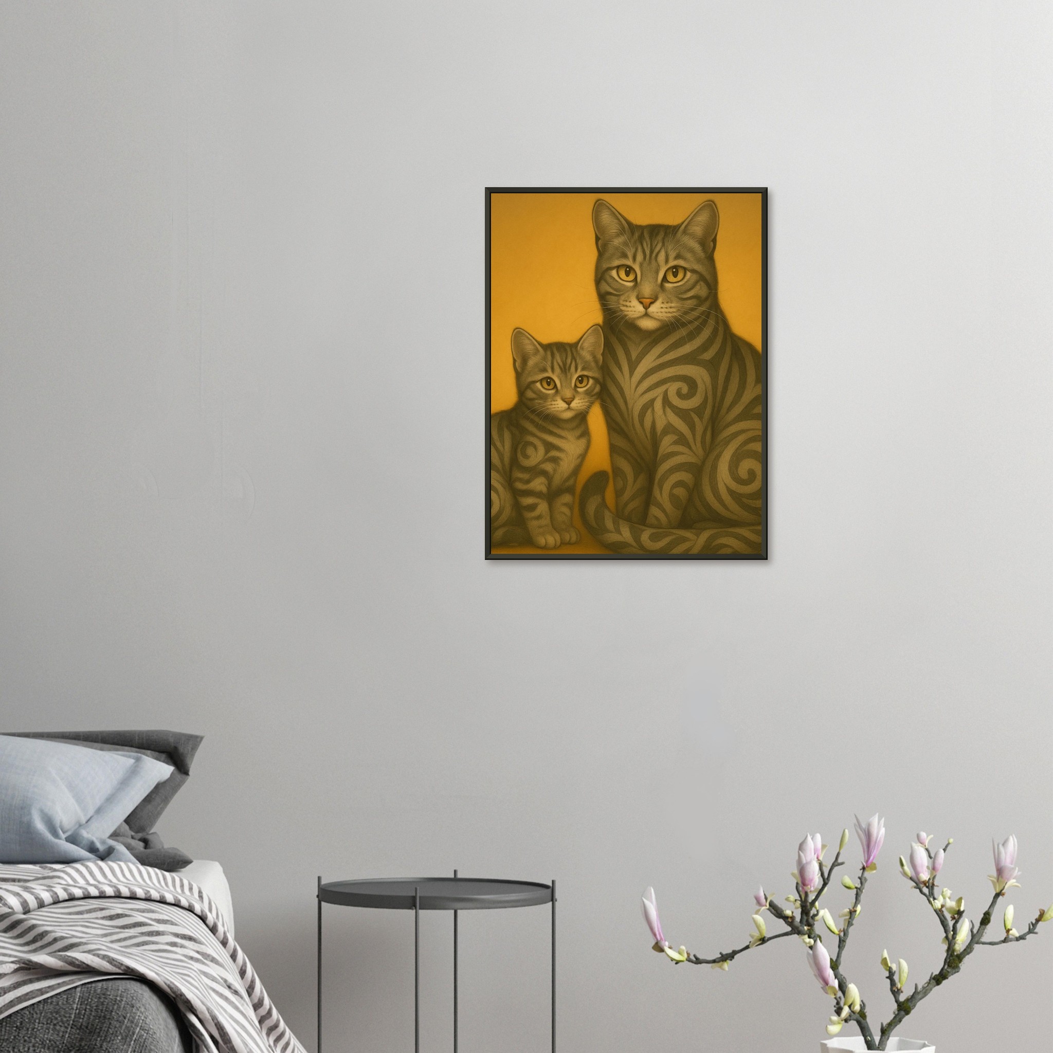 classic semi glossy paper metal framed poster tabby cats 852ba33e-3e56-4ea2-b8fb-6a2655f343e3