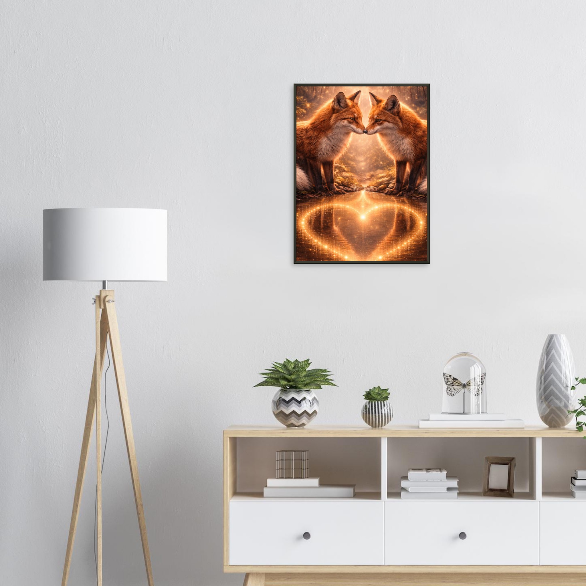 classic semi glossy paper metal framed poster fox pair 863f13d6-0863-40b8-9f71-c90d88c38b2f