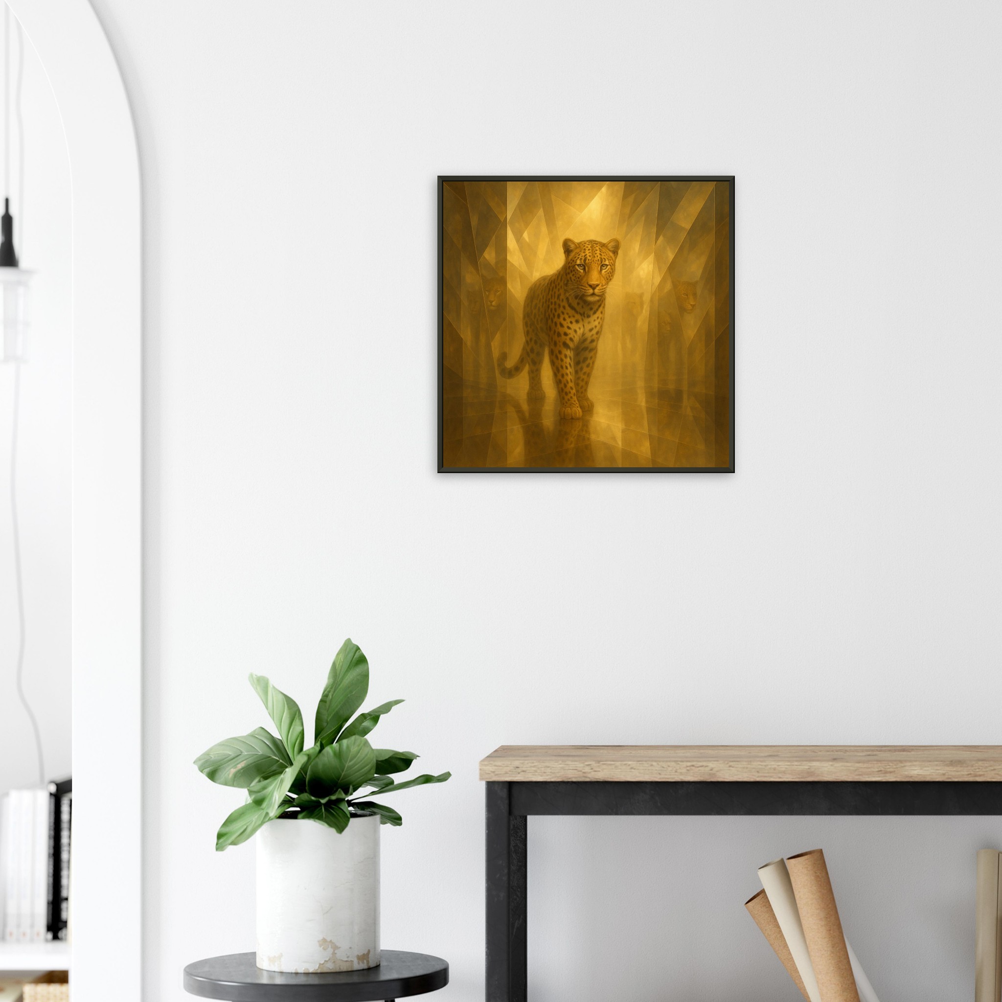 classic semi glossy paper metal framed poster cheetah wall art 8735bc0f-2d5c-47bd-b18a-0dd741f7df3c