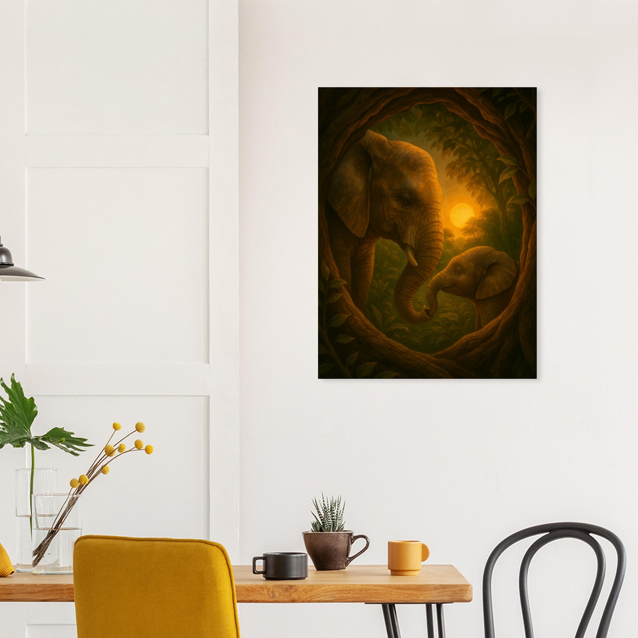 classic semi glossy paper poster elephant and calf 8794974b-6aac-42f5-b7d1-2257ae74c5eb