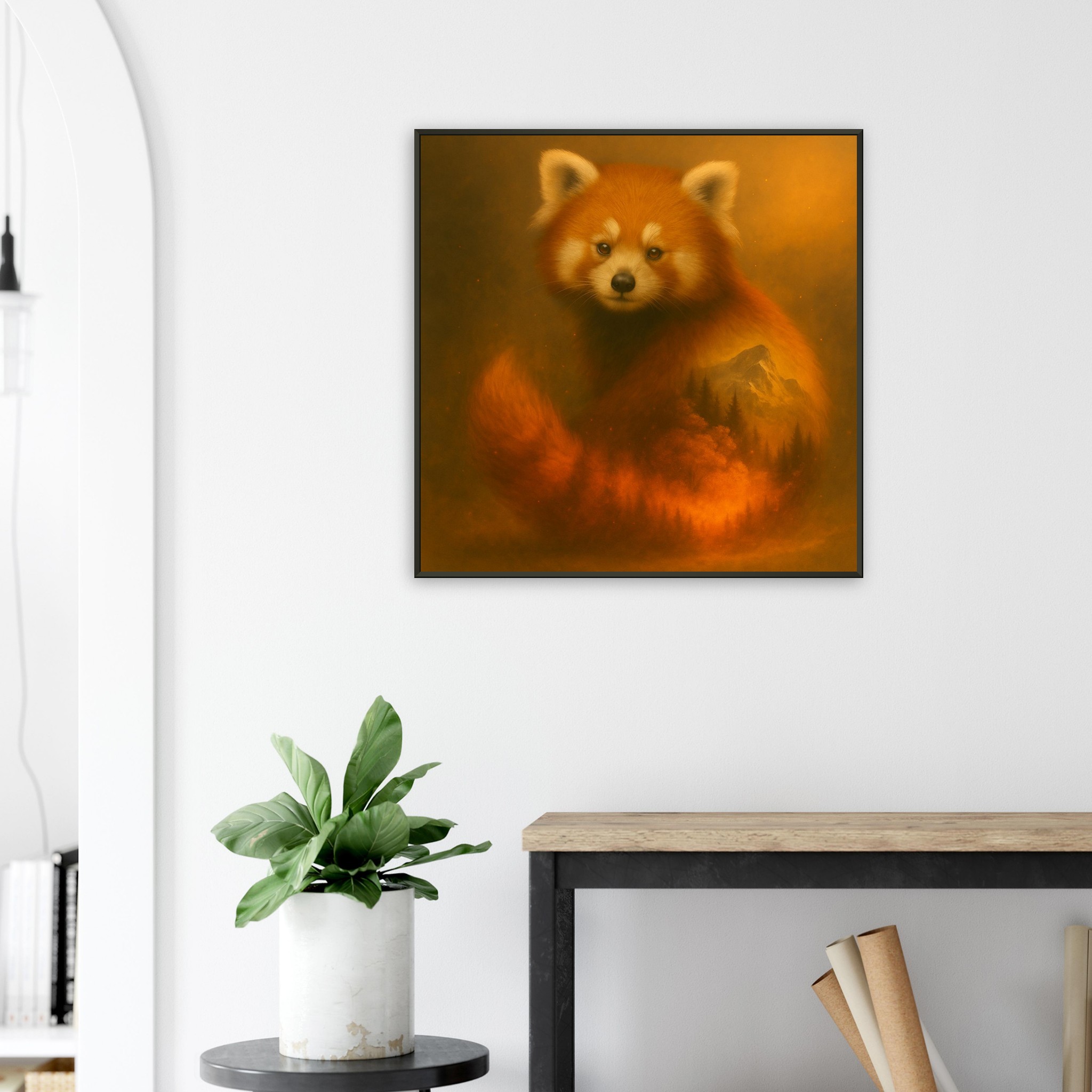 classic semi glossy paper metal framed poster red panda 8878a89b-7c64-4be6-8feb-d6e1c33cd64f