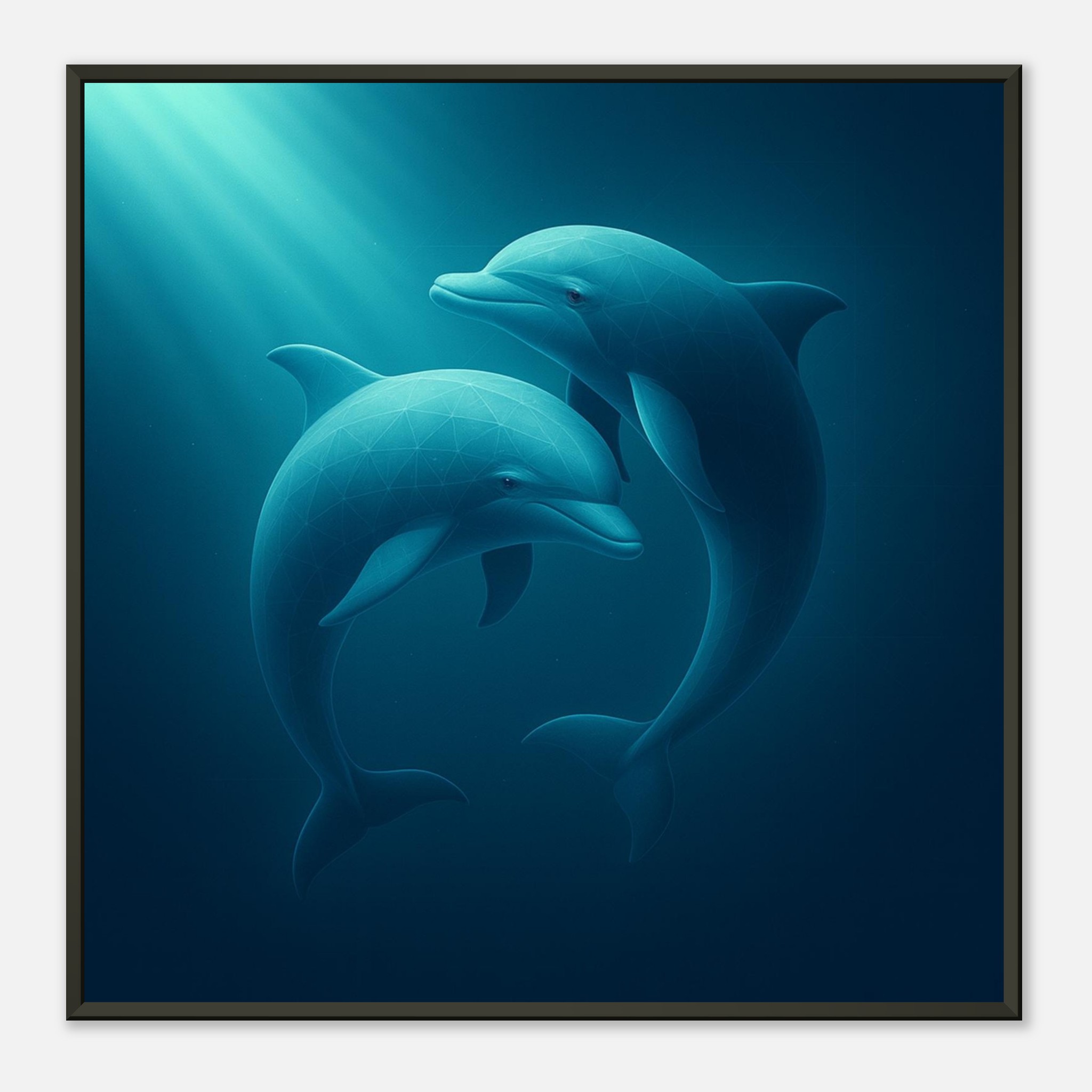 classic semi glossy paper metal framed poster dolphins 891da09b-b55d-4d6e-8c43-e2950a32a9d3