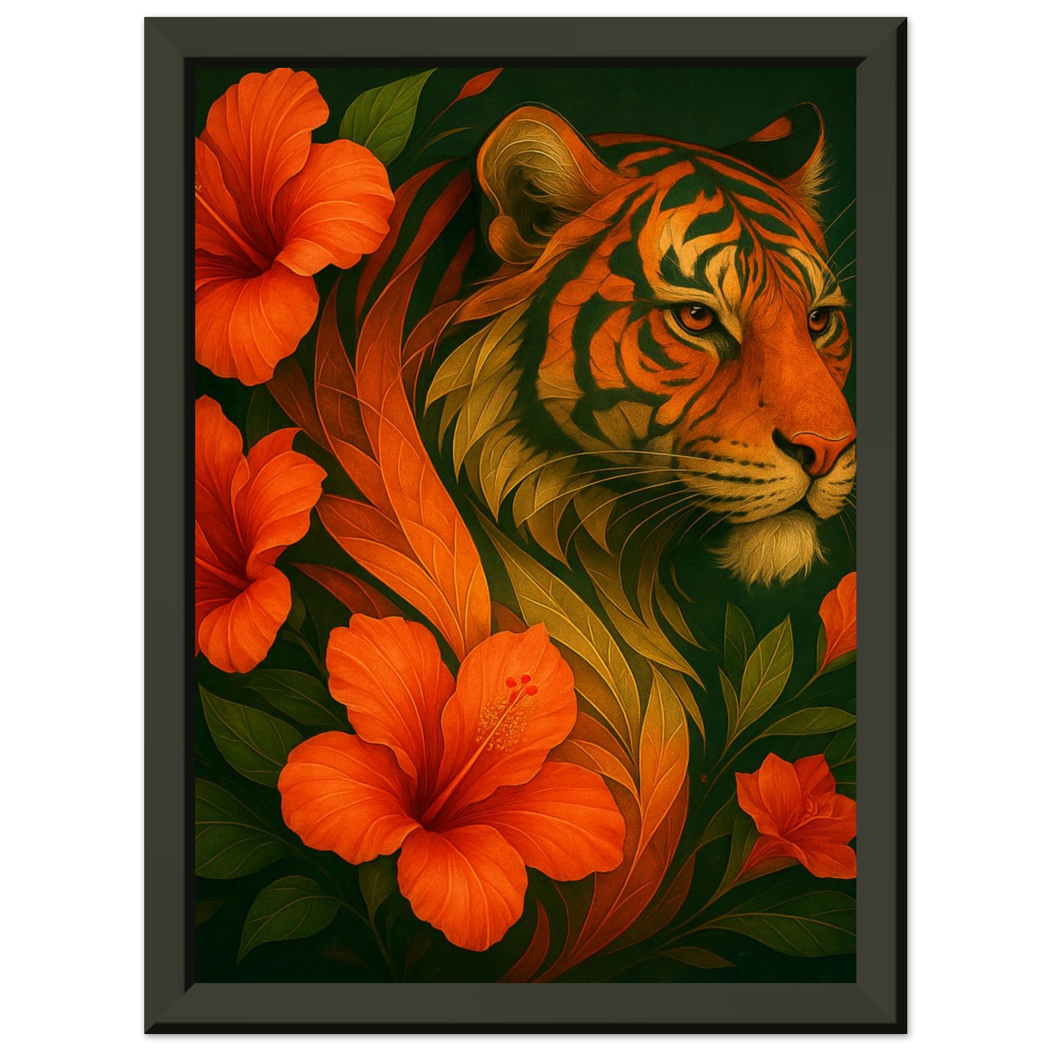 classic semi glossy paper metal framed poster, tiger 89b3a3eb-09d0-4e3d-9eda-d7824aac62b0
