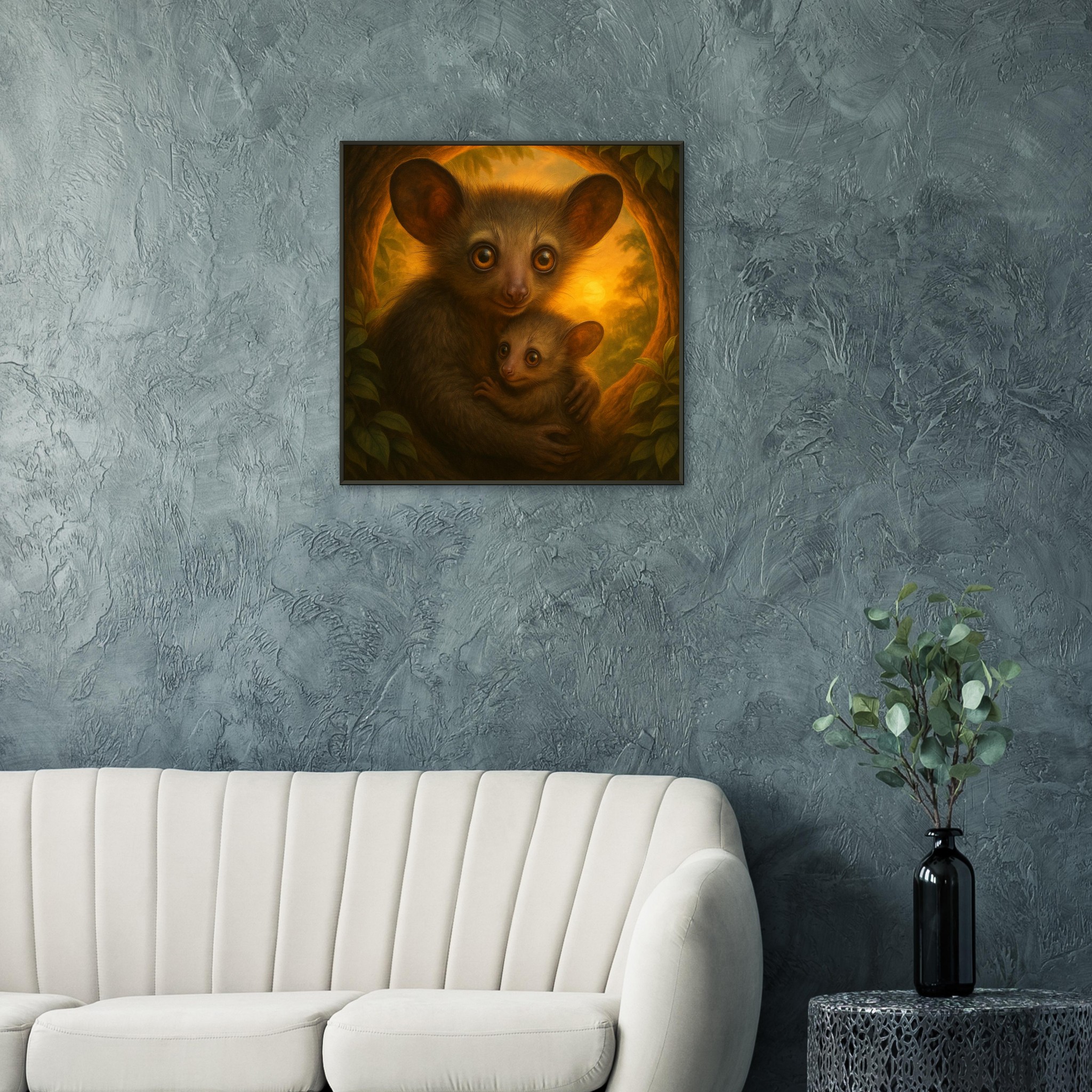 classic semi glossy paper metal framed poster aye aye mother and baby 8a4f93bc-5f13-4f5c-84e1-a5a29437d034