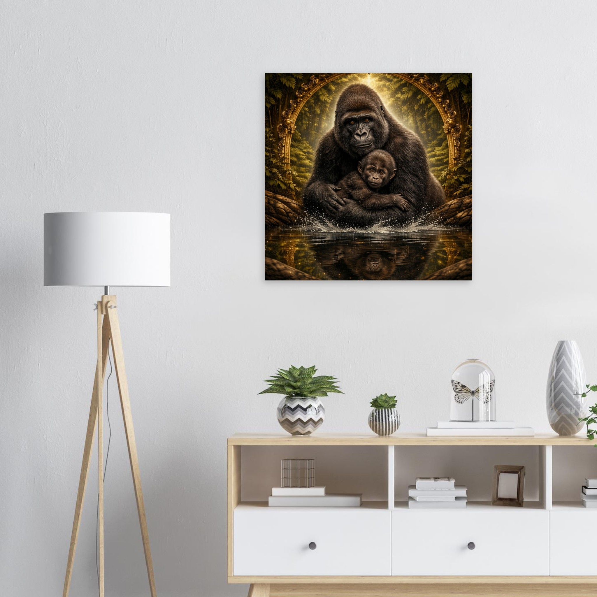 classic semi glossy paper poster gorilla and baby 8ce84150-003e-475c-9511-6a874bd77a68