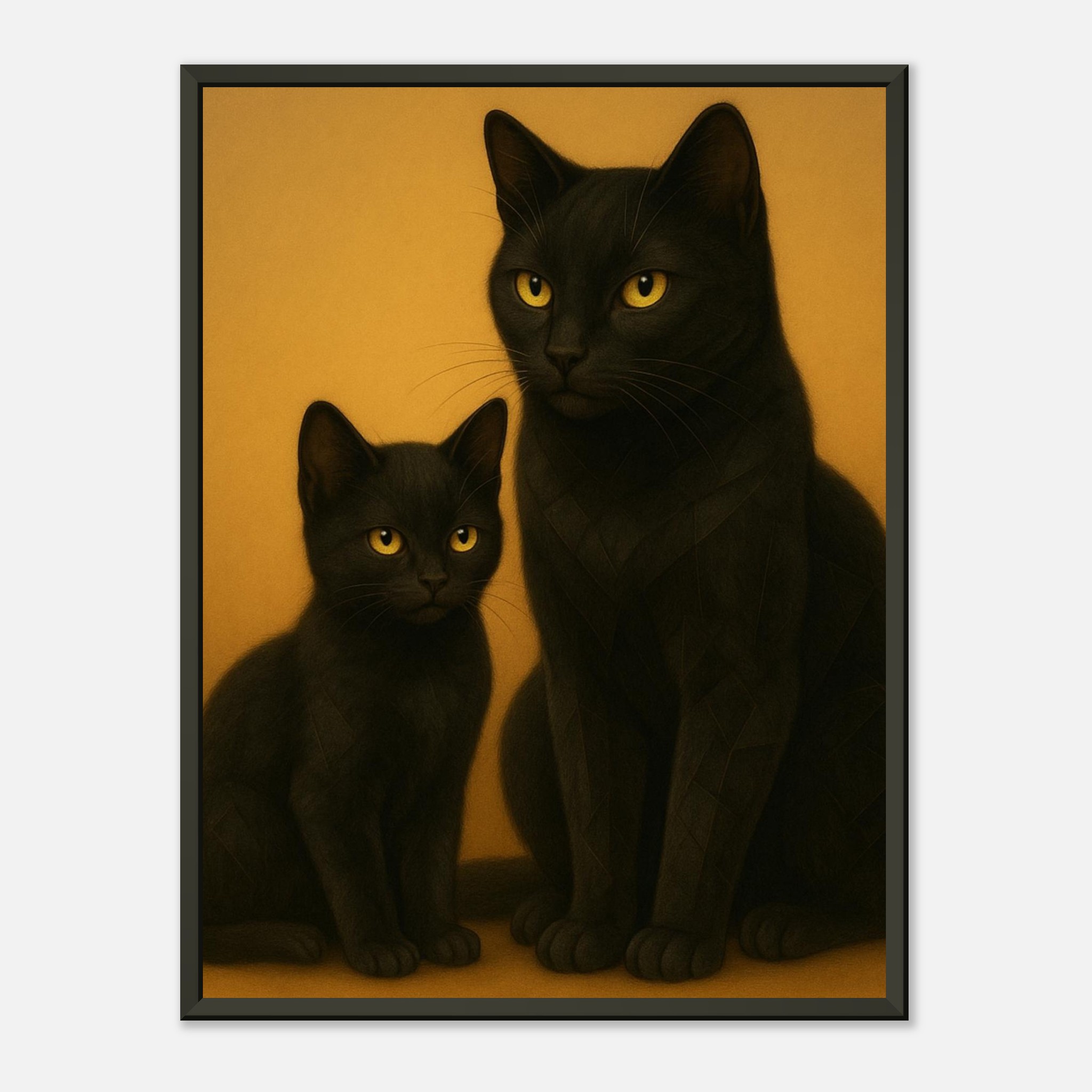 classic semi glossy paper metal framed poster mum and kitten 8eb30120-27a5-425b-b642-349cf3231a07