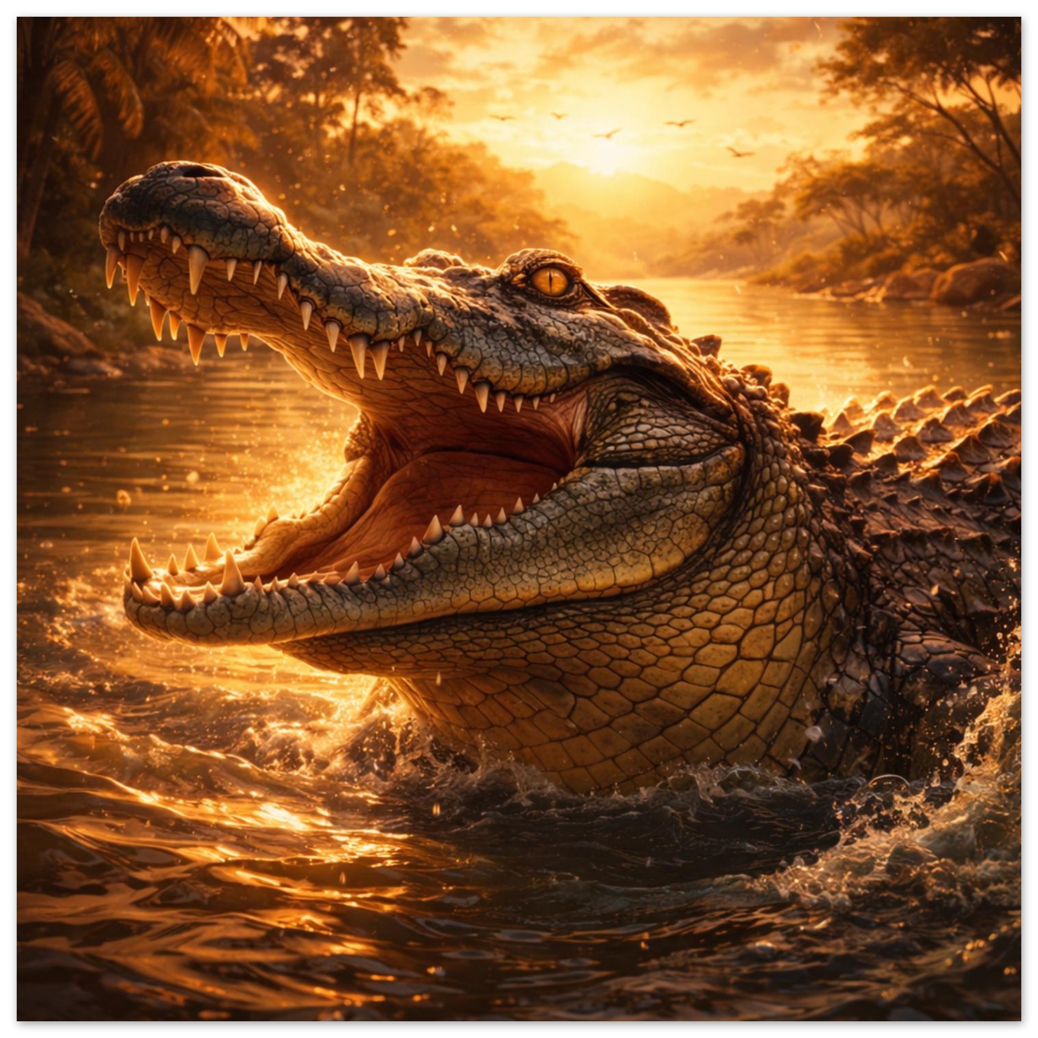 classic semi glossy paper poster crocodile 8f2be6f3-fad4-4790-a51d-1a482e2e96aa