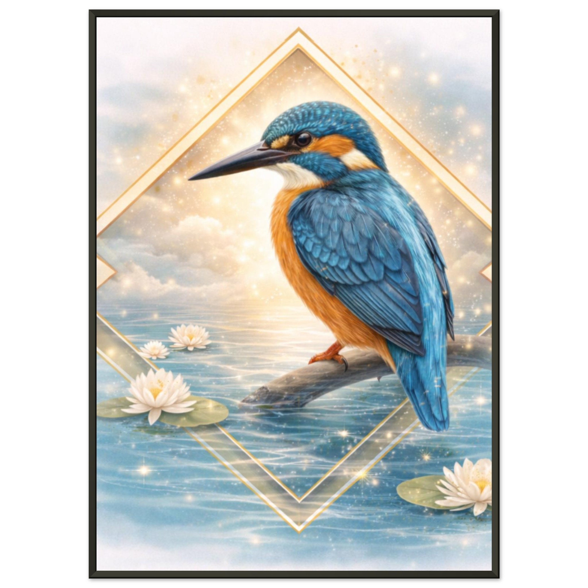 classic semi glossy paper metal framed poster, kingfisher 9015a39a-8569-44f9-9a32-a747edf6ae28