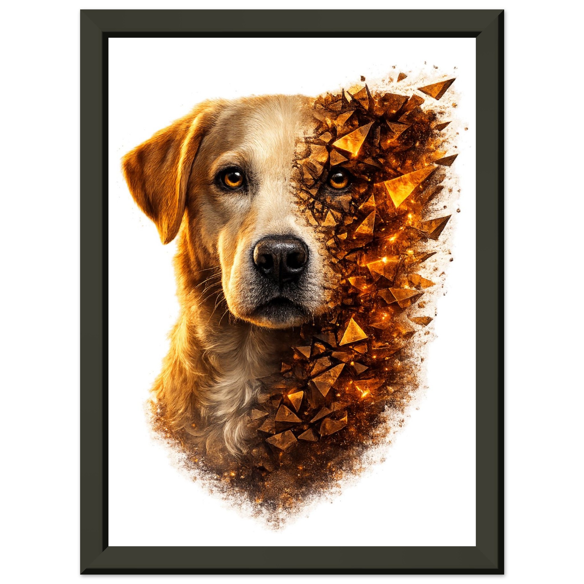 classic semi glossy paper metal framed poster labrador 90b39e42-9213-4fba-907c-e19b6efd8931