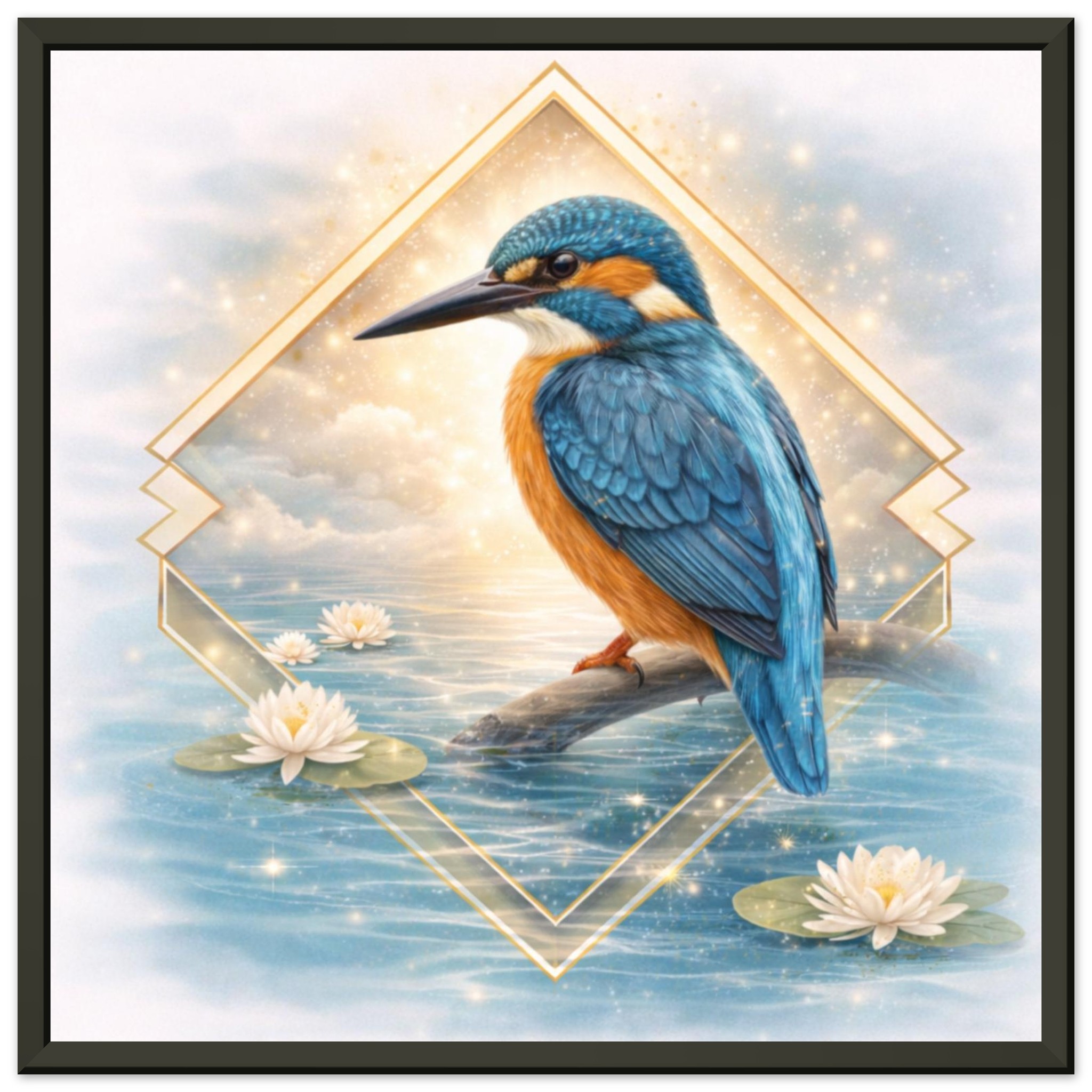 classic semi glossy paper metal framed poster, kingfisher 9100de11-9a8e-4450-806d-a7914ee18f54