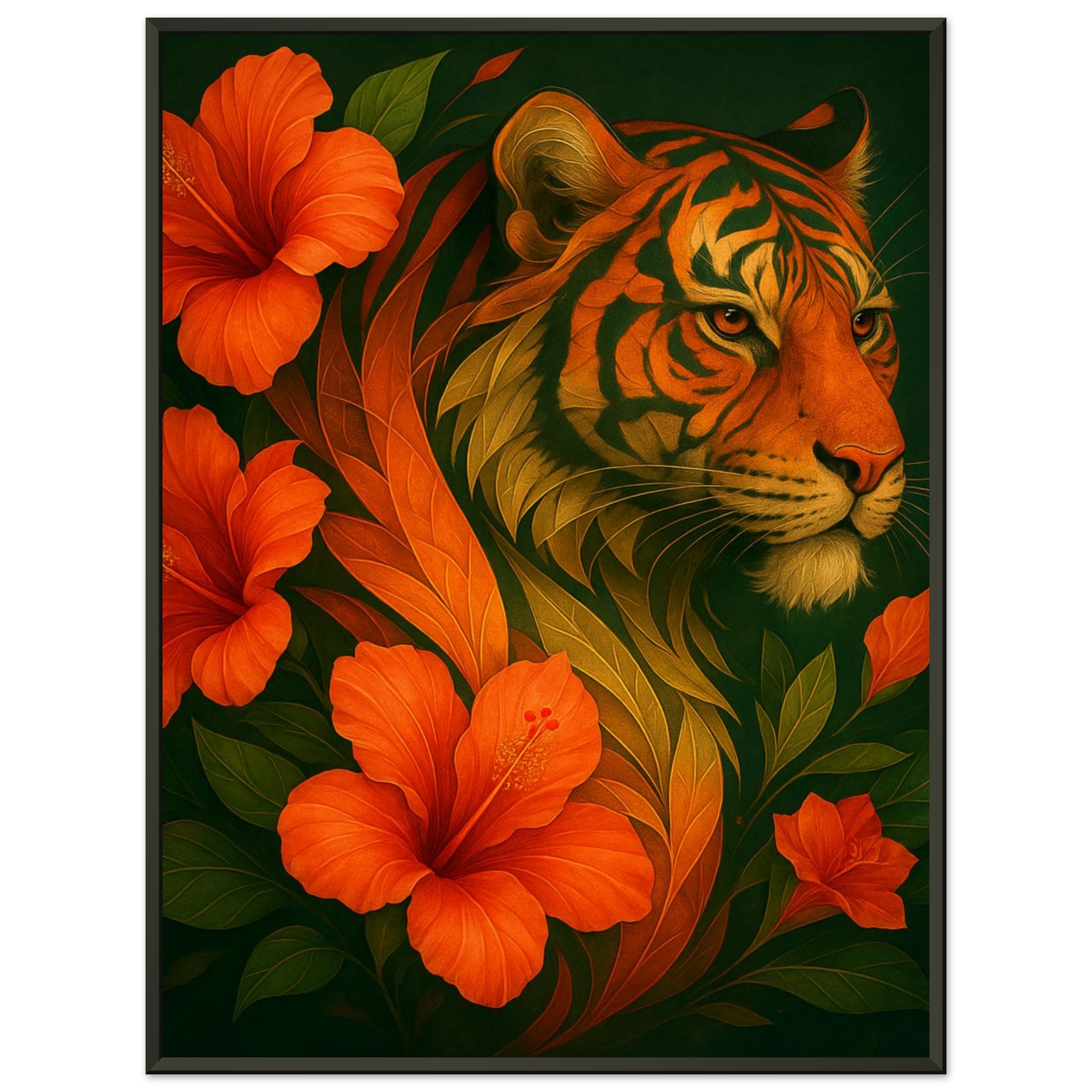 classic semi glossy paper metal framed poster, tiger 9184882f-06bf-40f8-993d-2daac71492d3