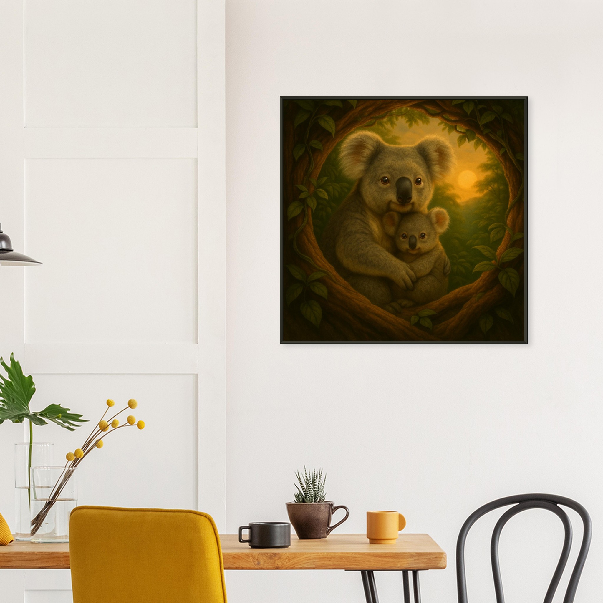 classic semi glossy paper metal framed poster koala mum and joey 9395e0b0-5fd7-4b86-ae58-2e0126af5d04