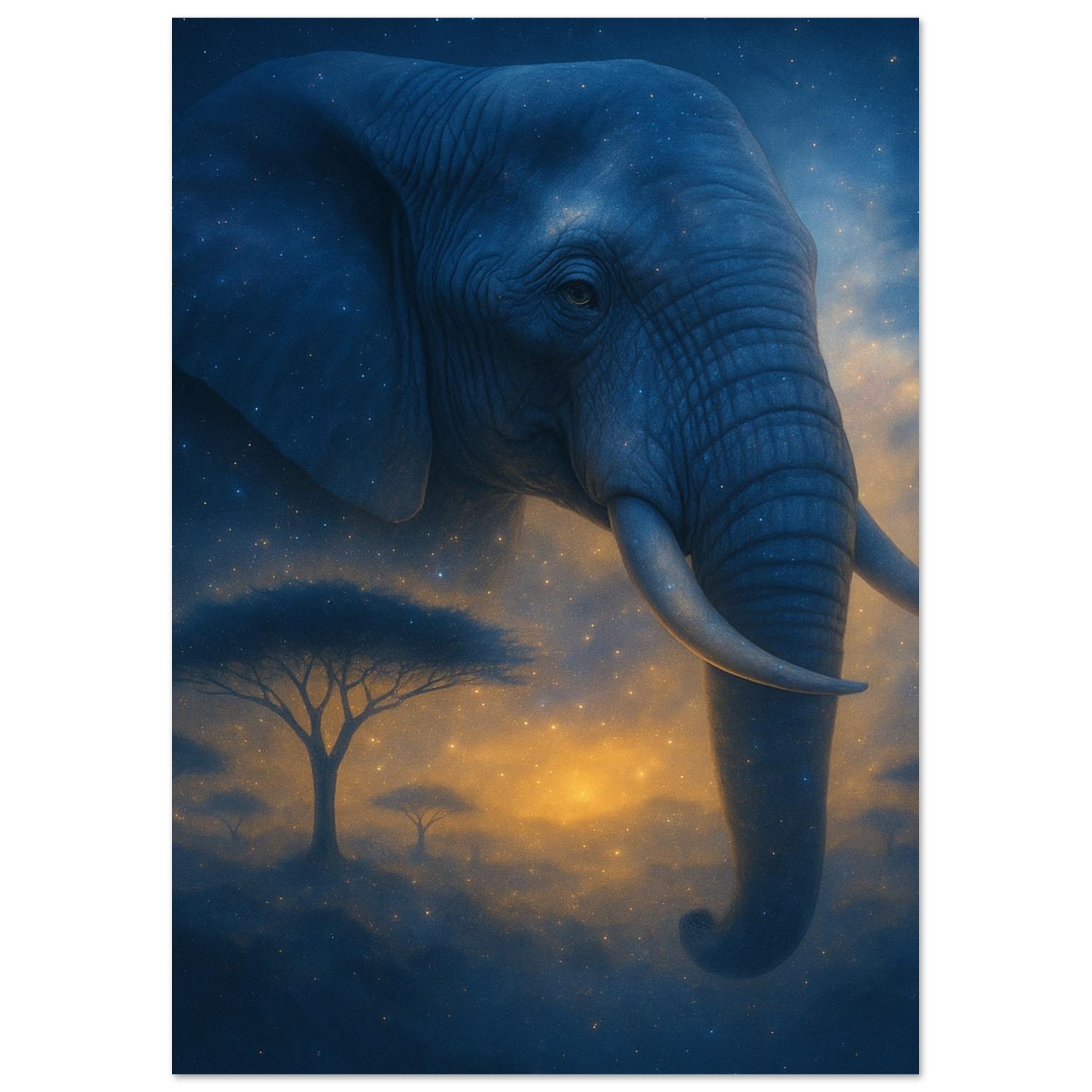 classic semi glossy paper poster, majestic elephant 965c12b2-e147-4796-a76c-53518219e3b8