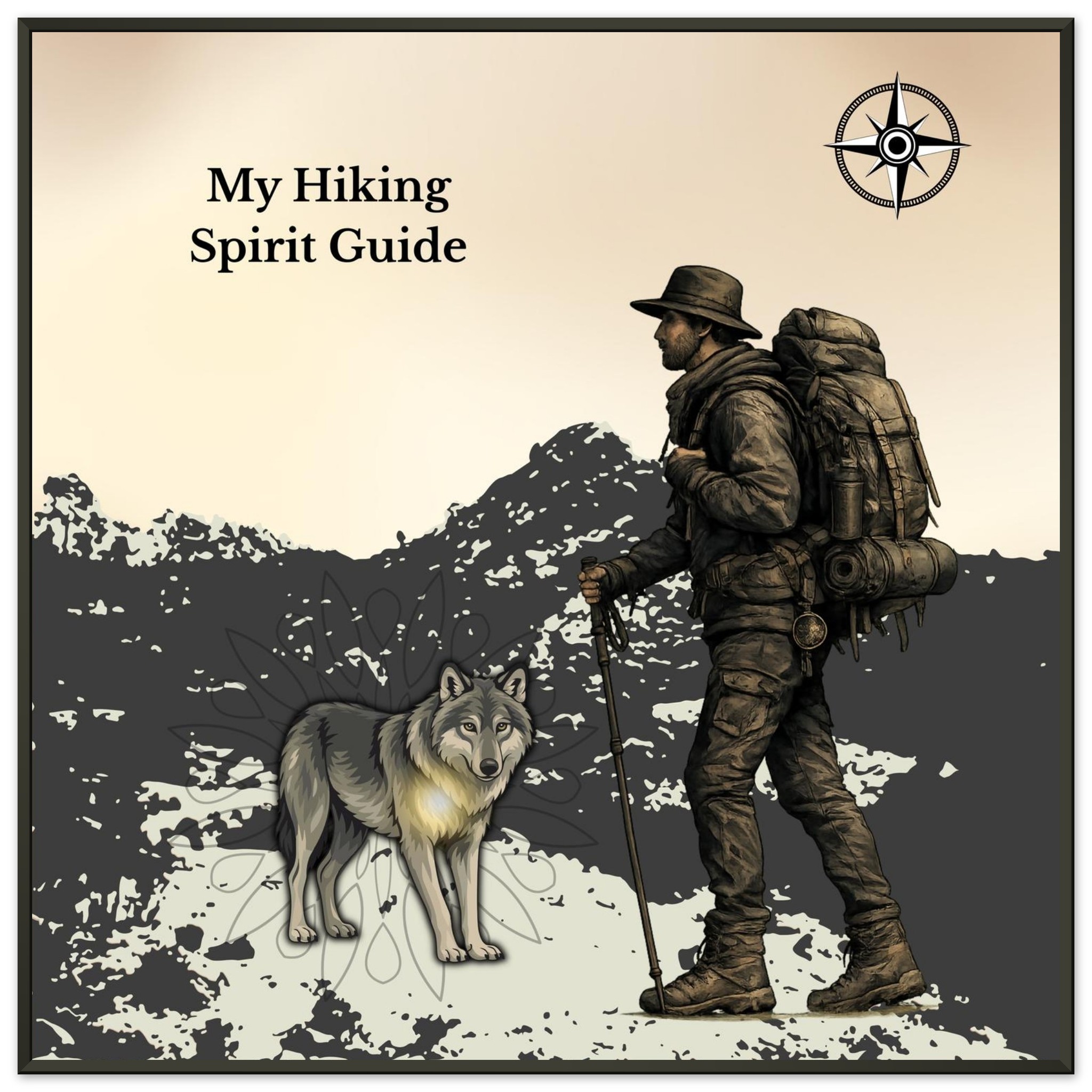 classic semi glossy paper metal framed poster hiking spirit guide 98c375c1-fd18-4cd1-a8ac-3e5adf2dc278