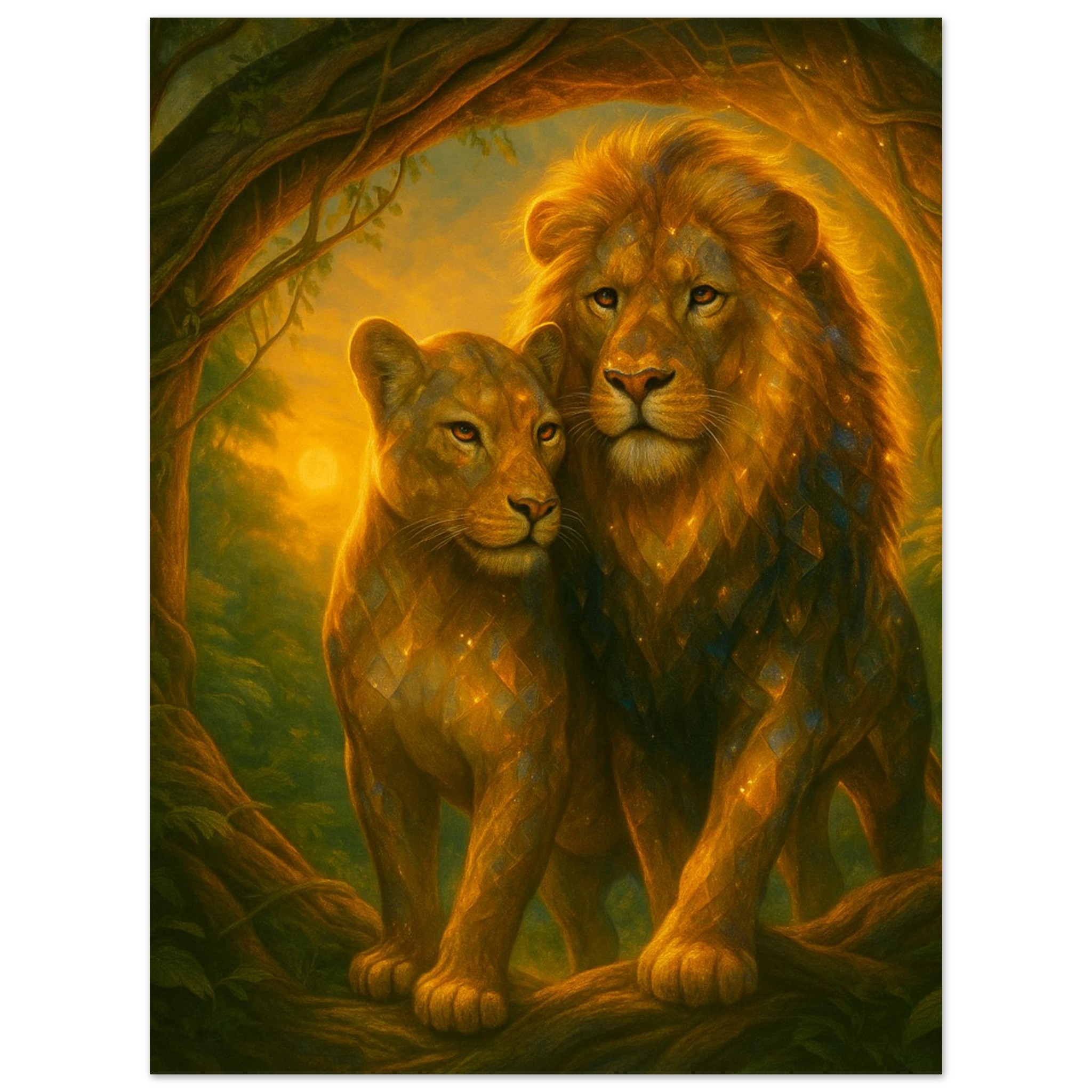 classic semi glossy paper poster, tiger pair 9add3cd1-aa43-4c60-b7ad-af28839911cf
