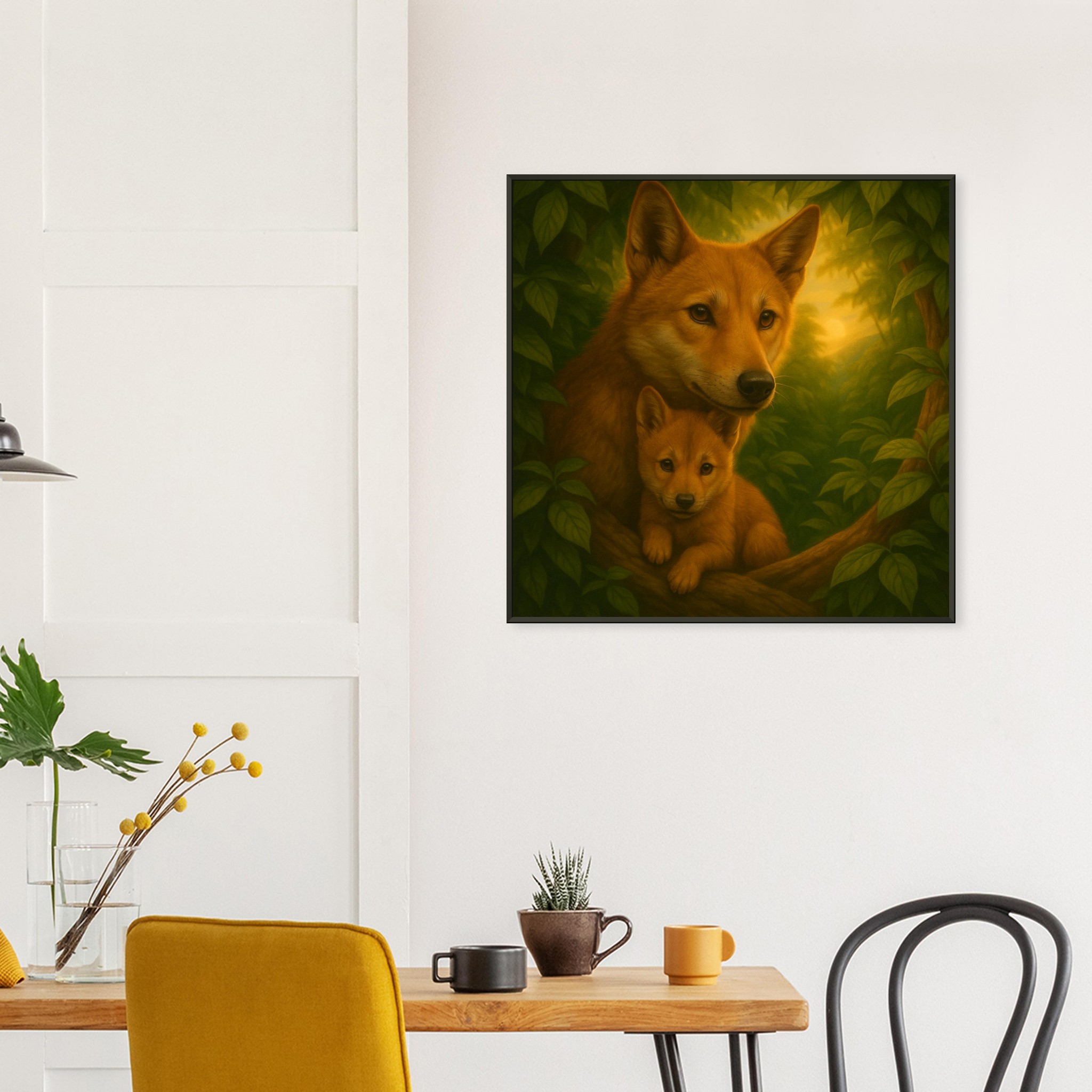 classic semi glossy paper metal framed poster wild canine family 9f7af4a2-f4e6-48d9-a78b-e5a7415a44c7