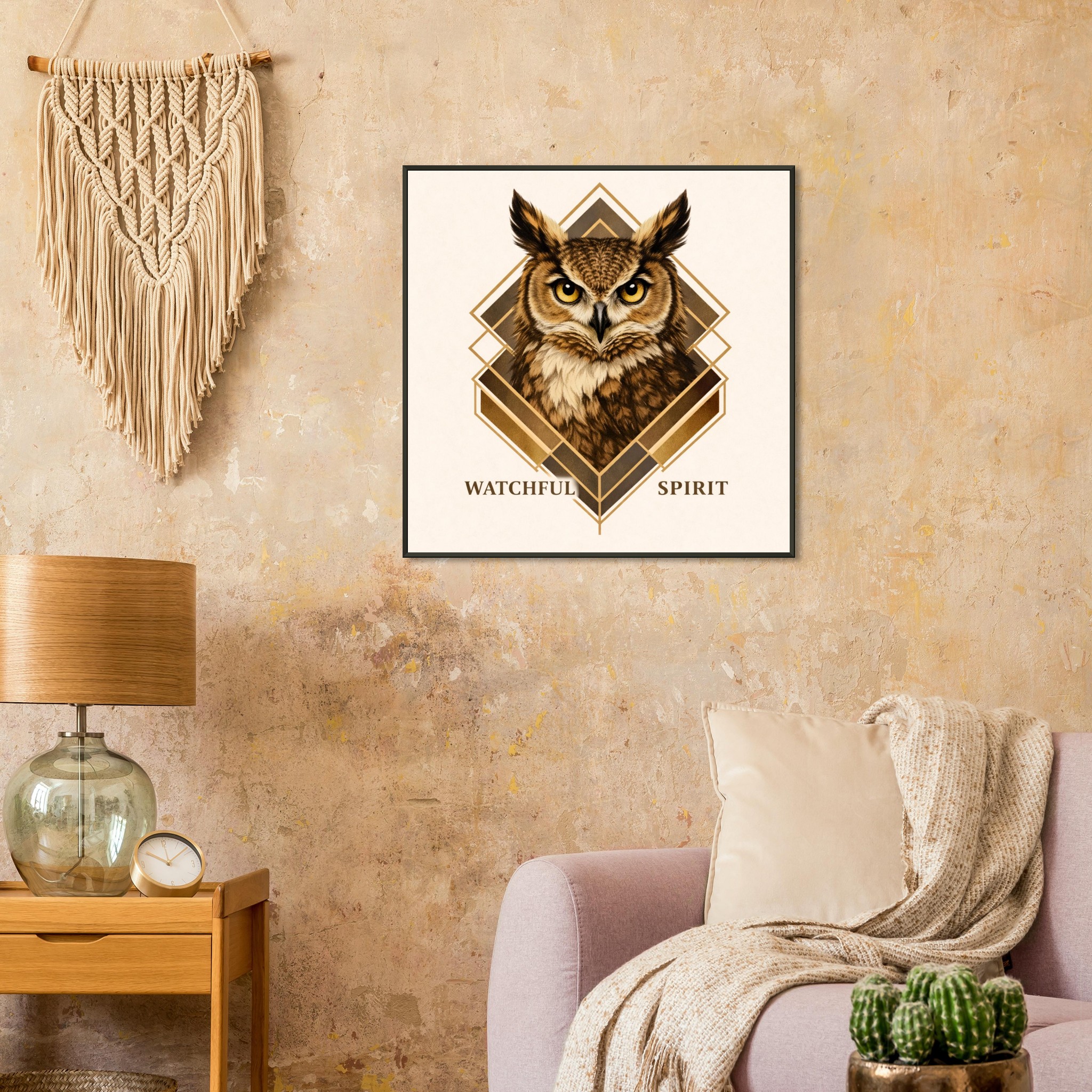 classic semi glossy paper metal framed poster owl wall art 9f98eac0-9f27-4dba-8618-37f423d284f7