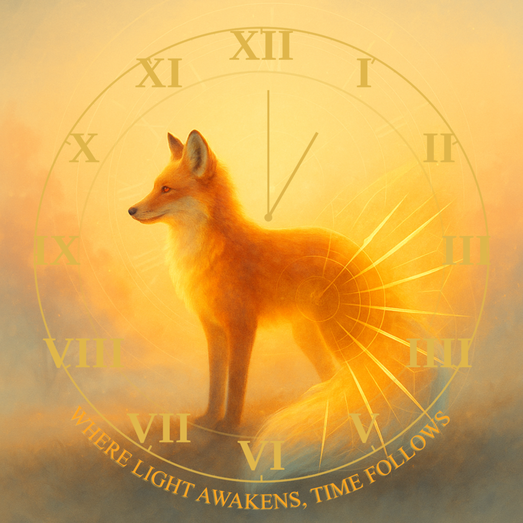 where light awakens, time follows
