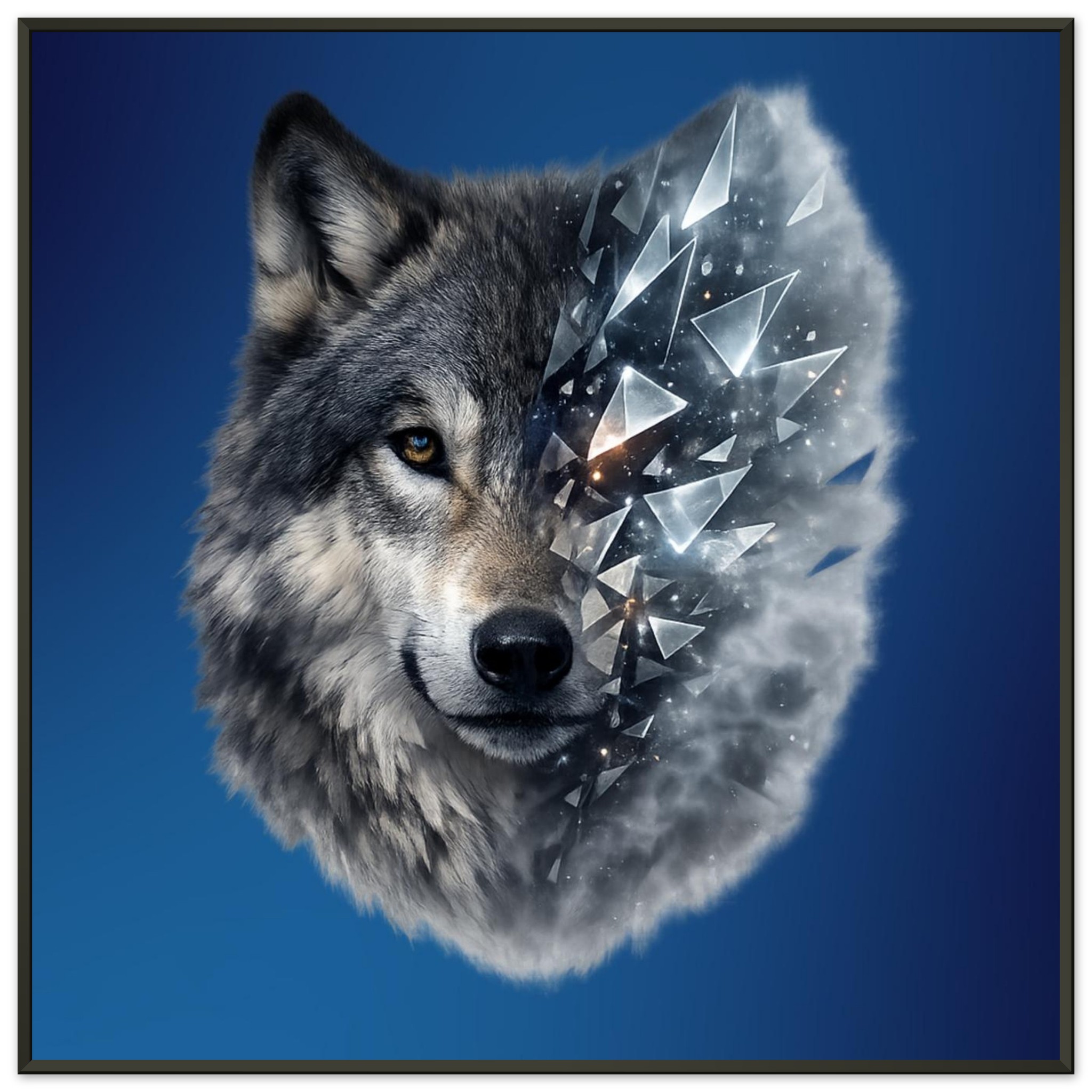 classic semi glossy paper metal framed poster wolf a005a735-12e6-4926-ae4d-c3644b2c6165