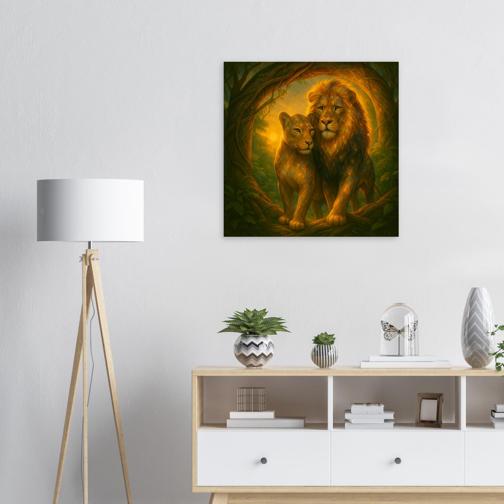 classic semi glossy paper poster, tiger pair a026e90f-0a80-401a-b349-c9e298e837c2