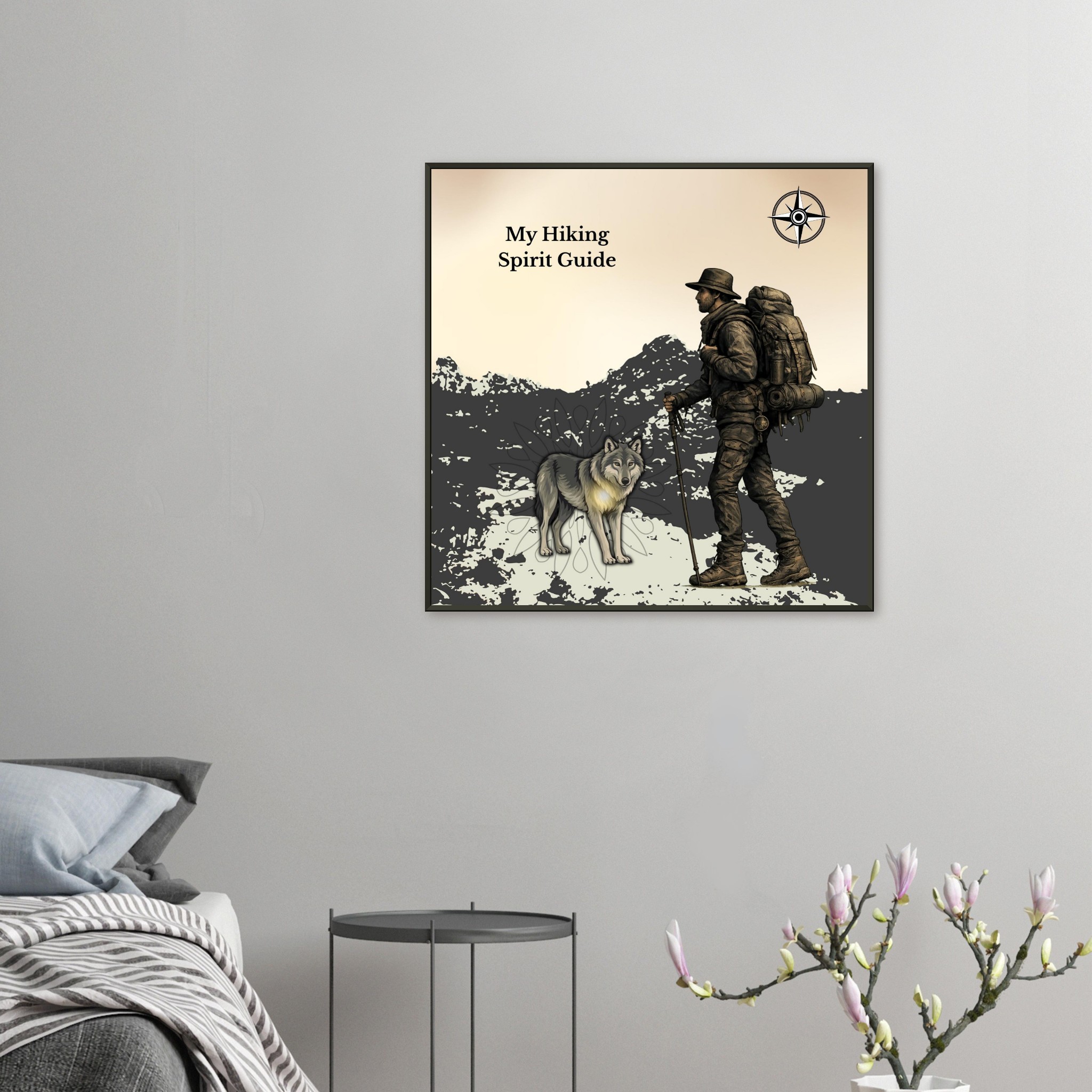 classic semi glossy paper metal framed poster hiking spirit guide a120137f-e4b8-4599-b02a-0662a28e9df4