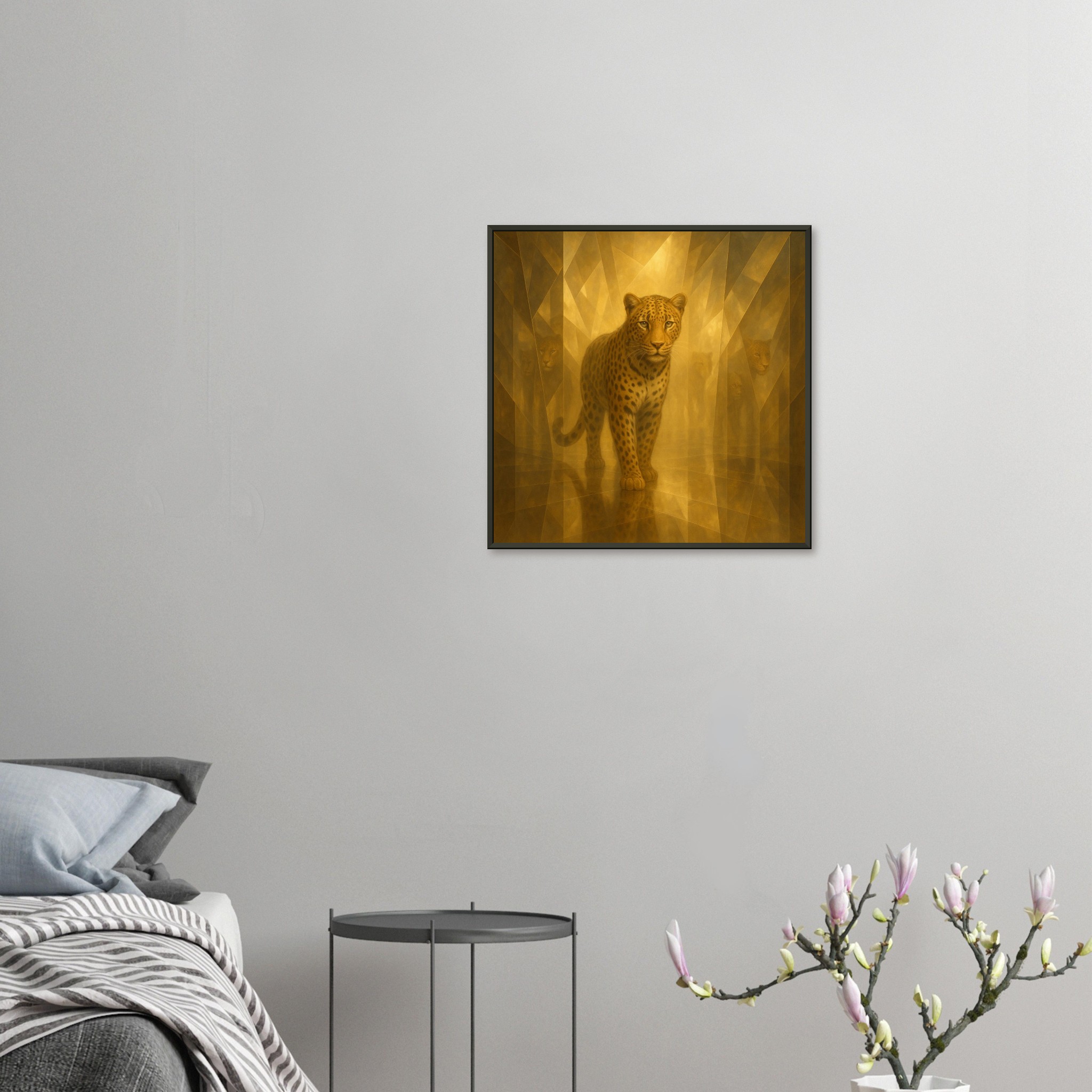 classic semi glossy paper metal framed poster cheetah wall art a2114cab-e63f-4398-8fd4-a88afd1eb552