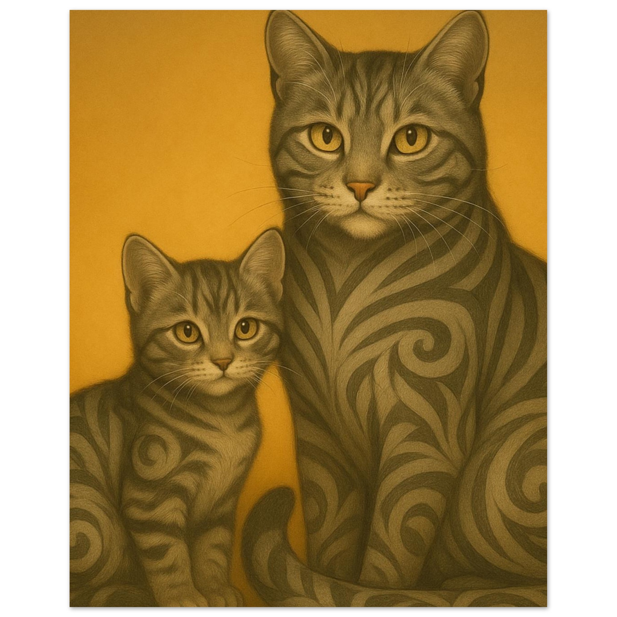 classic semi glossy paper poster tabby cats a2aae0e8-cef7-4854-a78f-9545127625e4