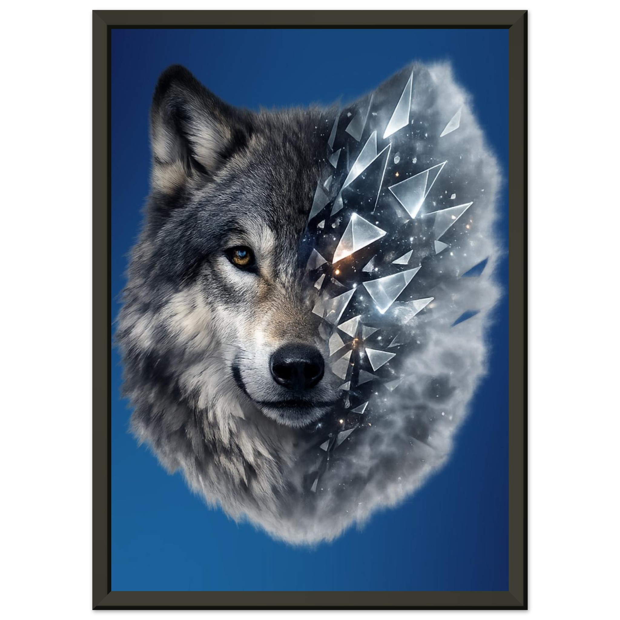 classic semi glossy paper metal framed poster wolf a2d12e92-a83f-44cb-b782-d346b5670d3b