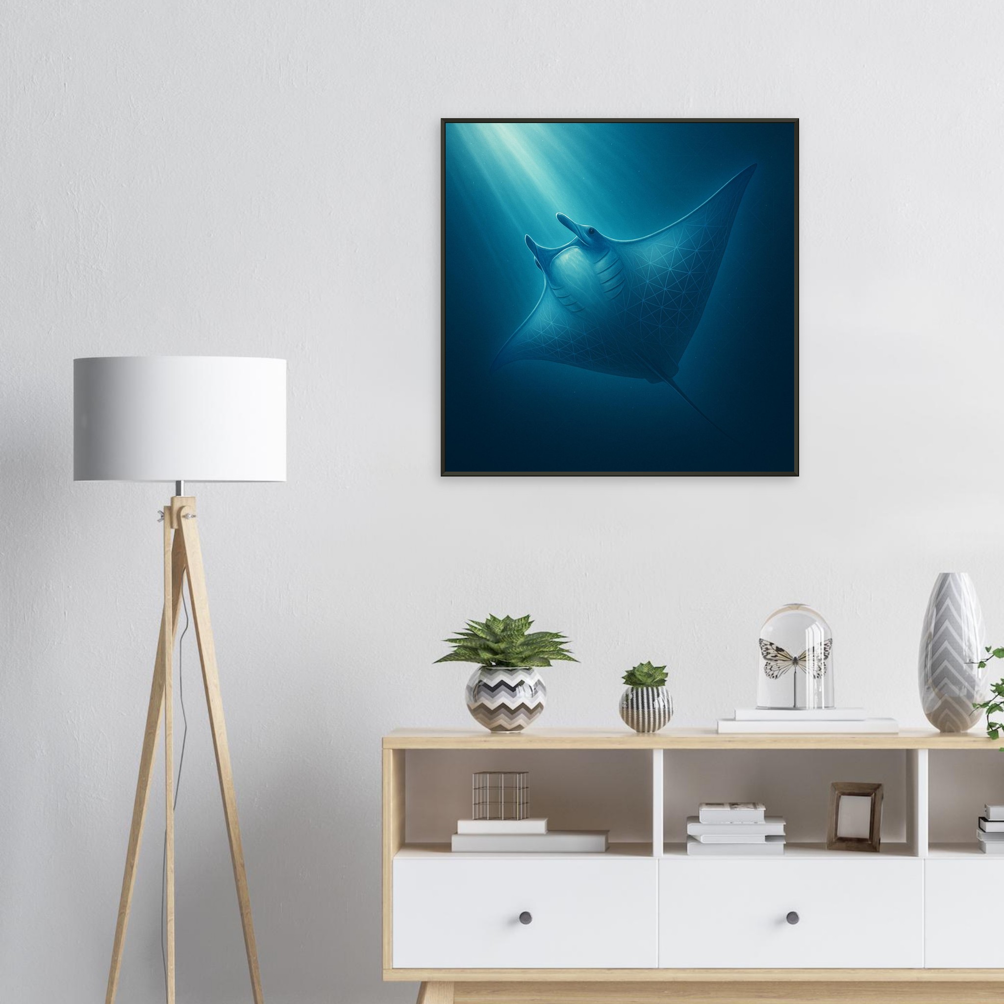 classic semi glossy paper metal framed poster manta ray a3605d62-ddb1-4c7f-8a23-5462e6d3de8e