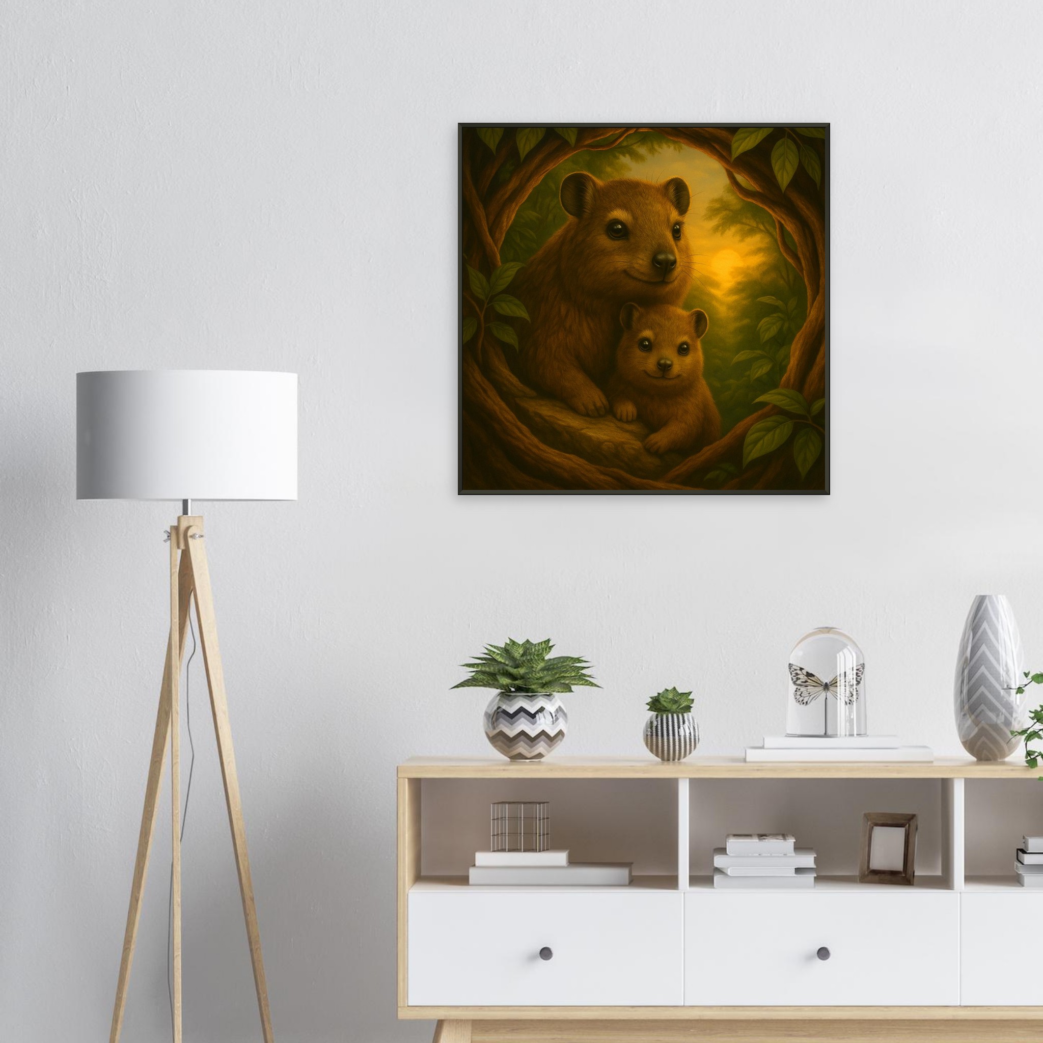 classic semi glossy paper metal framed poster quokka mother and baby a6555760-3338-4798-a424-bcffbf9b8baa