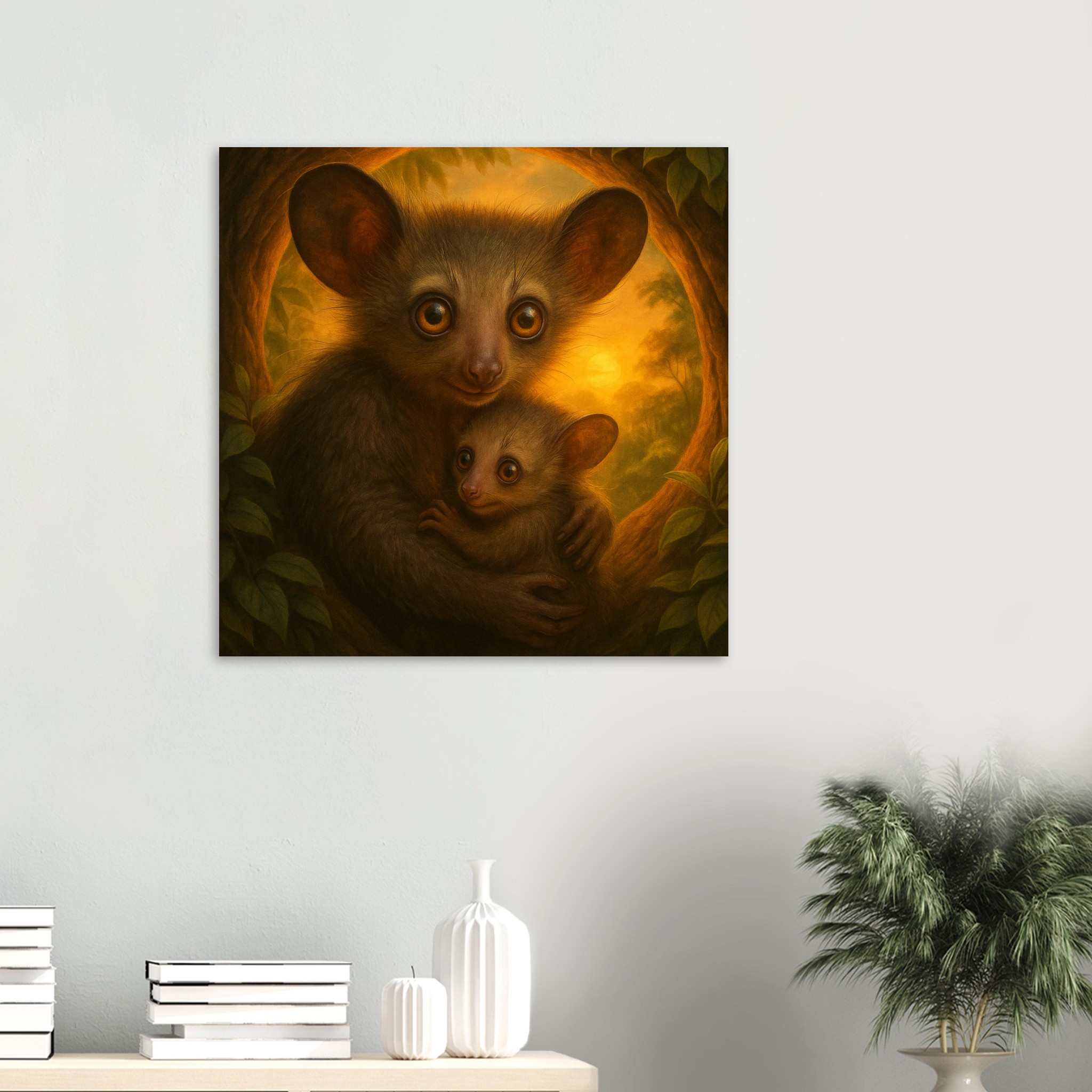 classic semi glossy paper poster aye aye mother and baby a7511dfe-54f8-4cb1-a4d1-acdc2b5af4f7