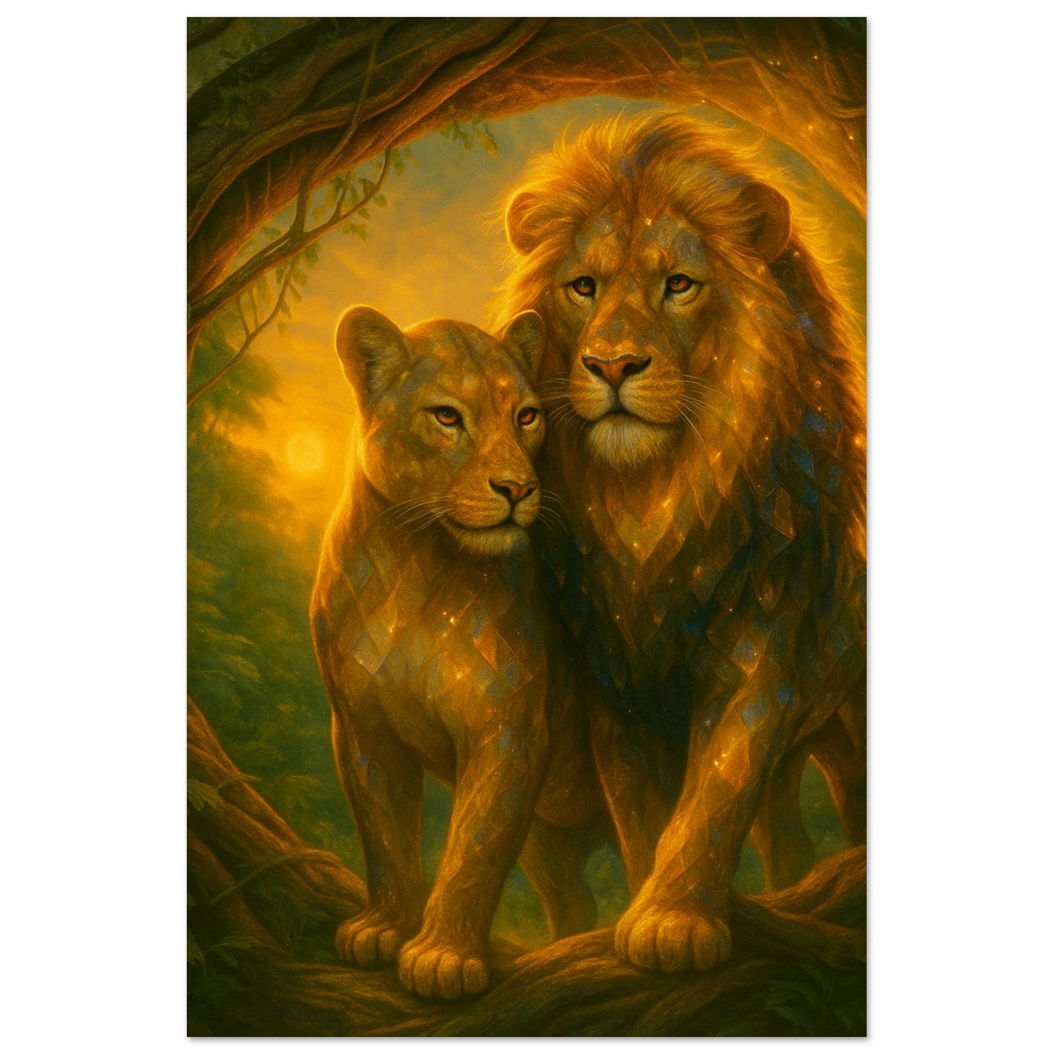 classic semi glossy paper poster, tiger pair a9758dec-fb4c-4fba-a152-958a27ab3493